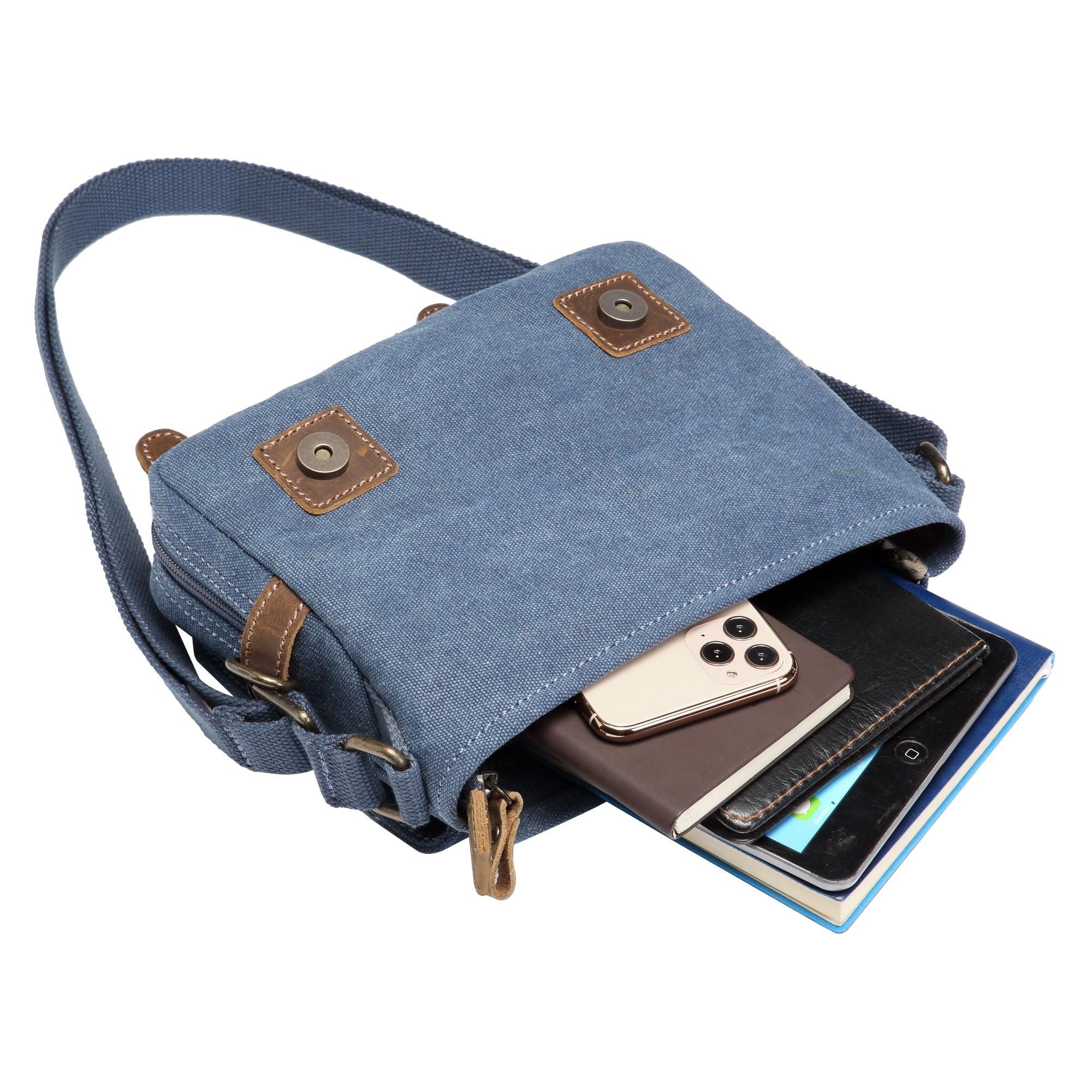 Troop London Classic Canvas Crossbody Bag - Stylish & Durable Travel Bag for Men & Women | Perfect for Daily Commute, Weekend Trips & Outdoor Adventures