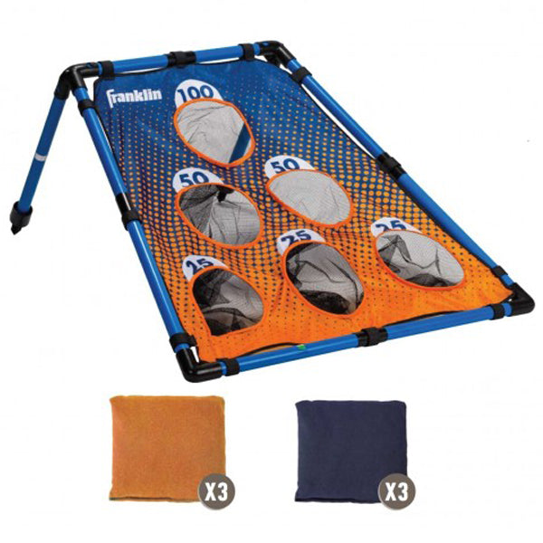 Premium 6 Hole Cornhole Game Set - Outdoor Lawn Bean Bag Toss for Backyard, Tailgating, and BBQ Parties - Includes 8 Bean Bags & Carrying Case