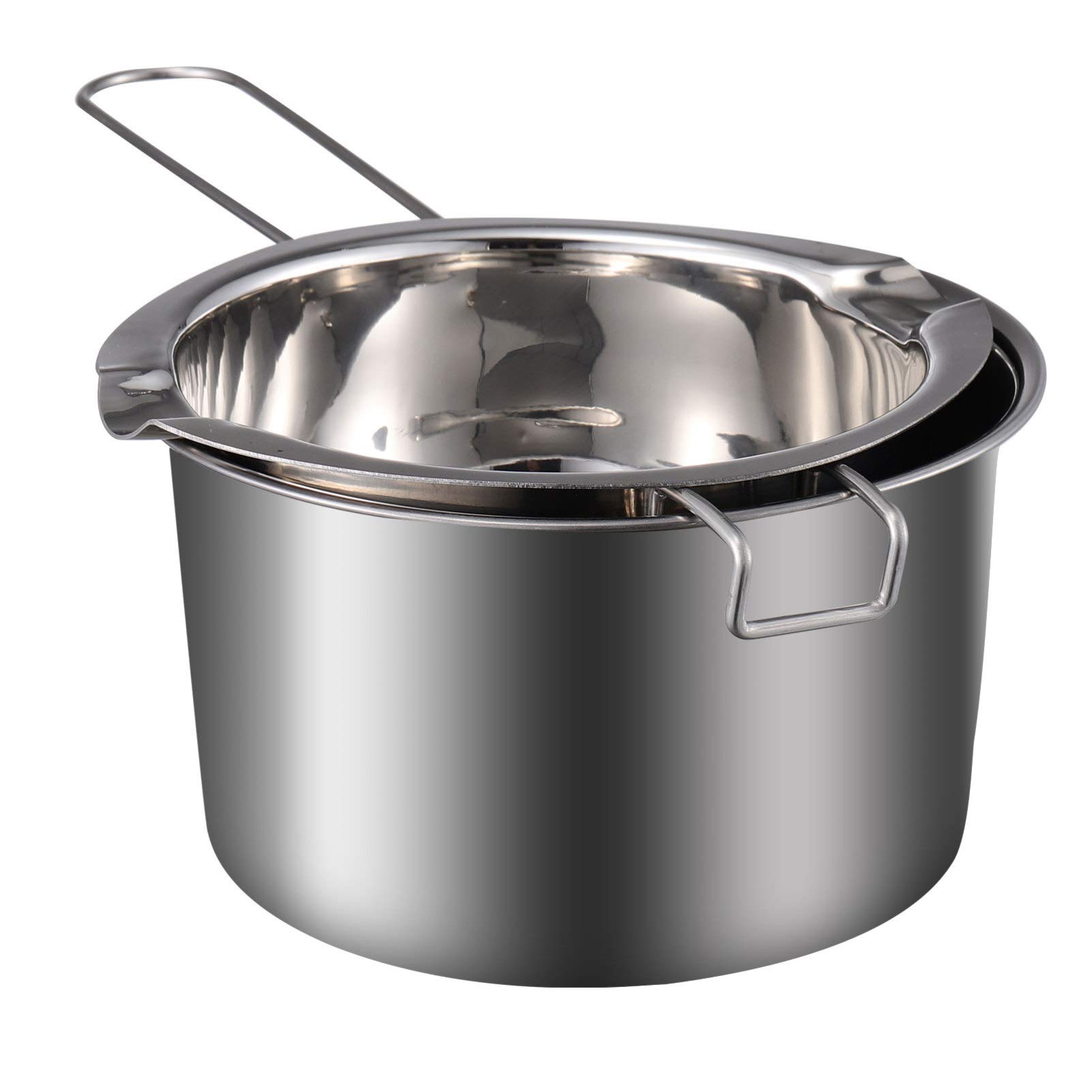 EXCEART 400ml Stainless Steel Chocolate Melting Pot - Double Boiler for Butter, Candy, Cheese & Candle Making - Perfect for Baking, Dessert Prep & DIY Crafts