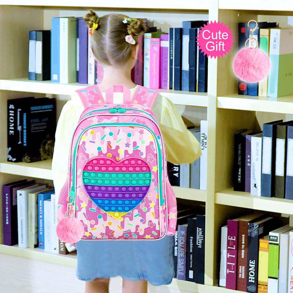 WZLVO Unicorn Mermaid Backpack for Girls - Cute Kids School Bookbag with Lunch Box for Preschool, Kindergarten & Elementary Students | Perfect for School, Travel & Daily Use