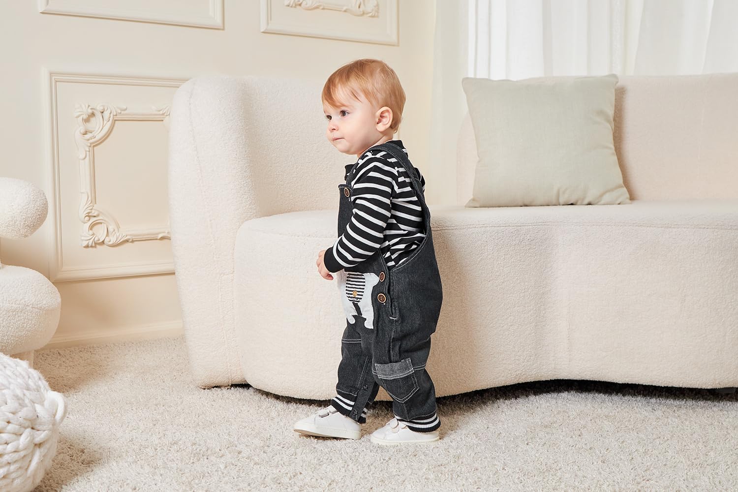 LvYinLi Cute Baby Boy Outfit Set - Striped Long Sleeve T-Shirt & Denim Overalls Jumpsuit | Toddler Boys' Casual Wear for Playdates, Photos & Everyday Adventures