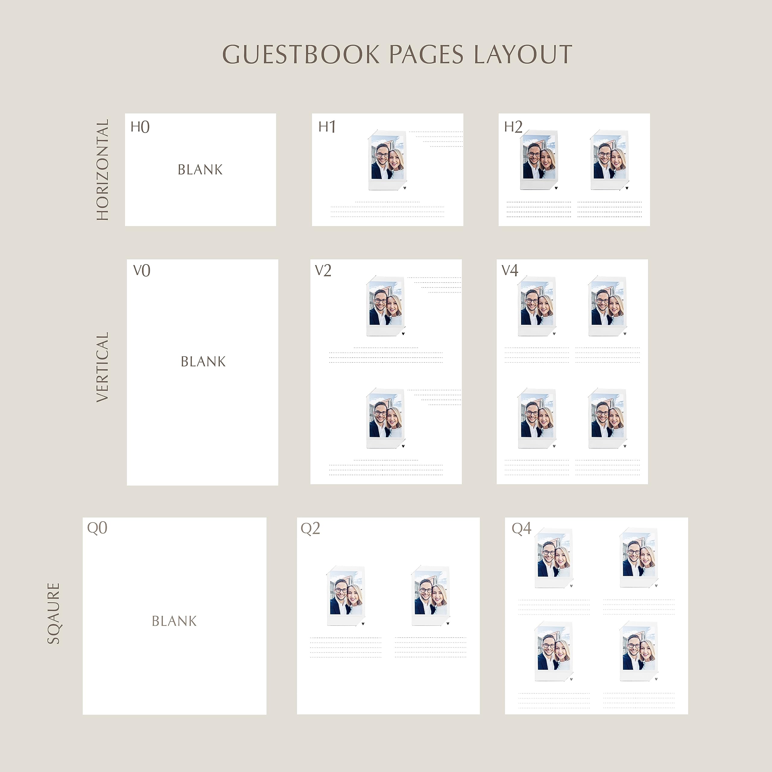 Personalized Navy Blue & Gold Foil Wedding Guest Book for Instant Photos & Photobooth - Elegant Hard Cover Memory Album by Liumy - Perfect for Wedding Receptions, Bridal Showers & Anniversary Celebrations