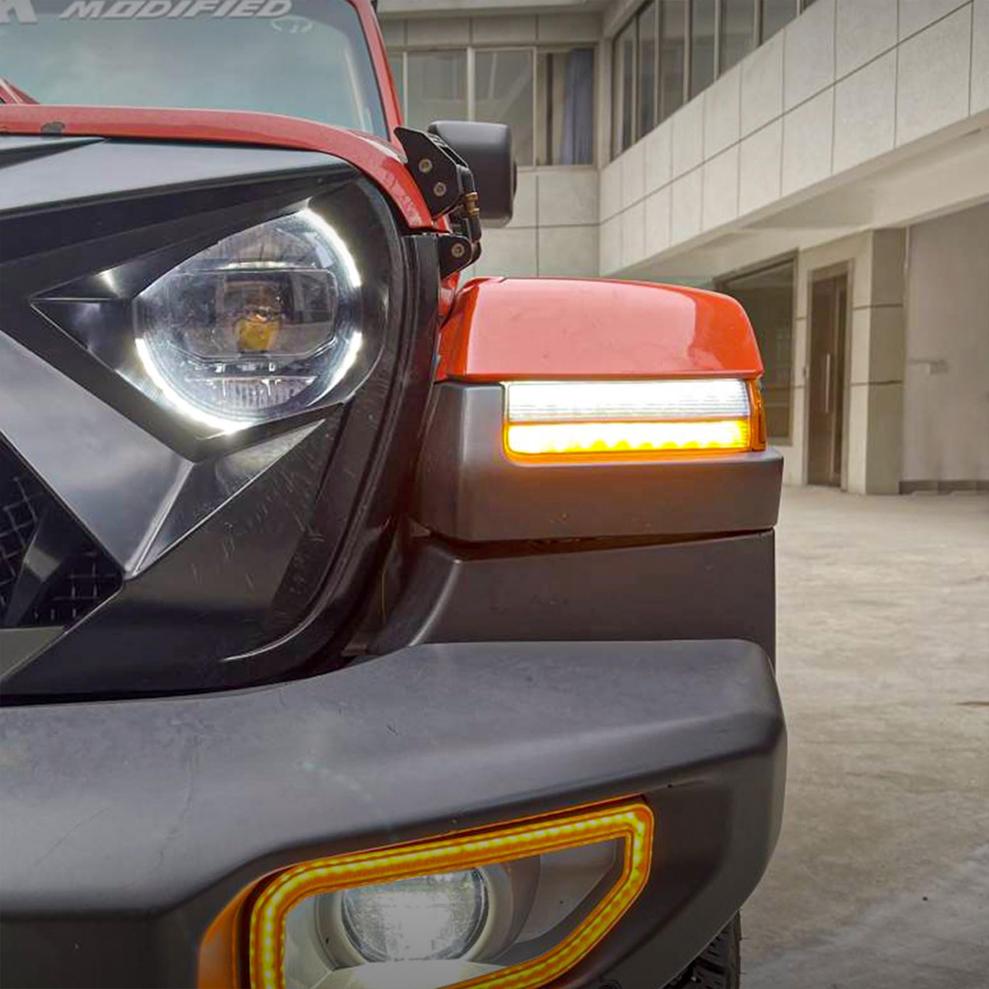 2018-2024 Jeep Wrangler JL LED Side Marker & Fender Lights with Sequential Turn Signal - Amber/White Options (Excluding Sport Model) | Off-Road Upgrade for Enhanced Visibility & Style
