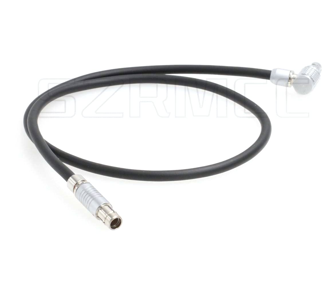 Arri Alexa RS Fischer 3 Pin Male to Right Angle 0B 2 Pin Male Power Cable - Compatible with Teradek Bond Bolt & Transvideo SmallHD Monitors - Professional Film Production Power Supply Solution
