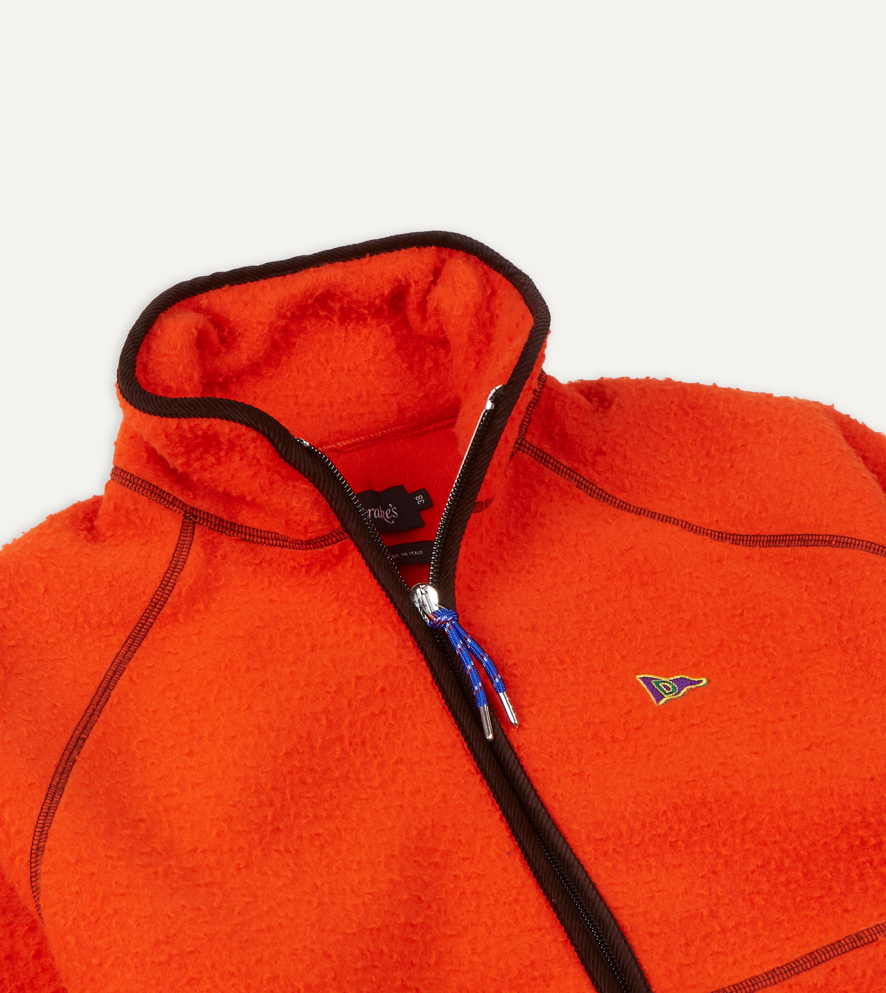 Orange Casentino Wool Half Zip Pullover Fleece Jacket - Warm Winter Layering for Men & Women | Perfect for Outdoor Activities & Casual Wear