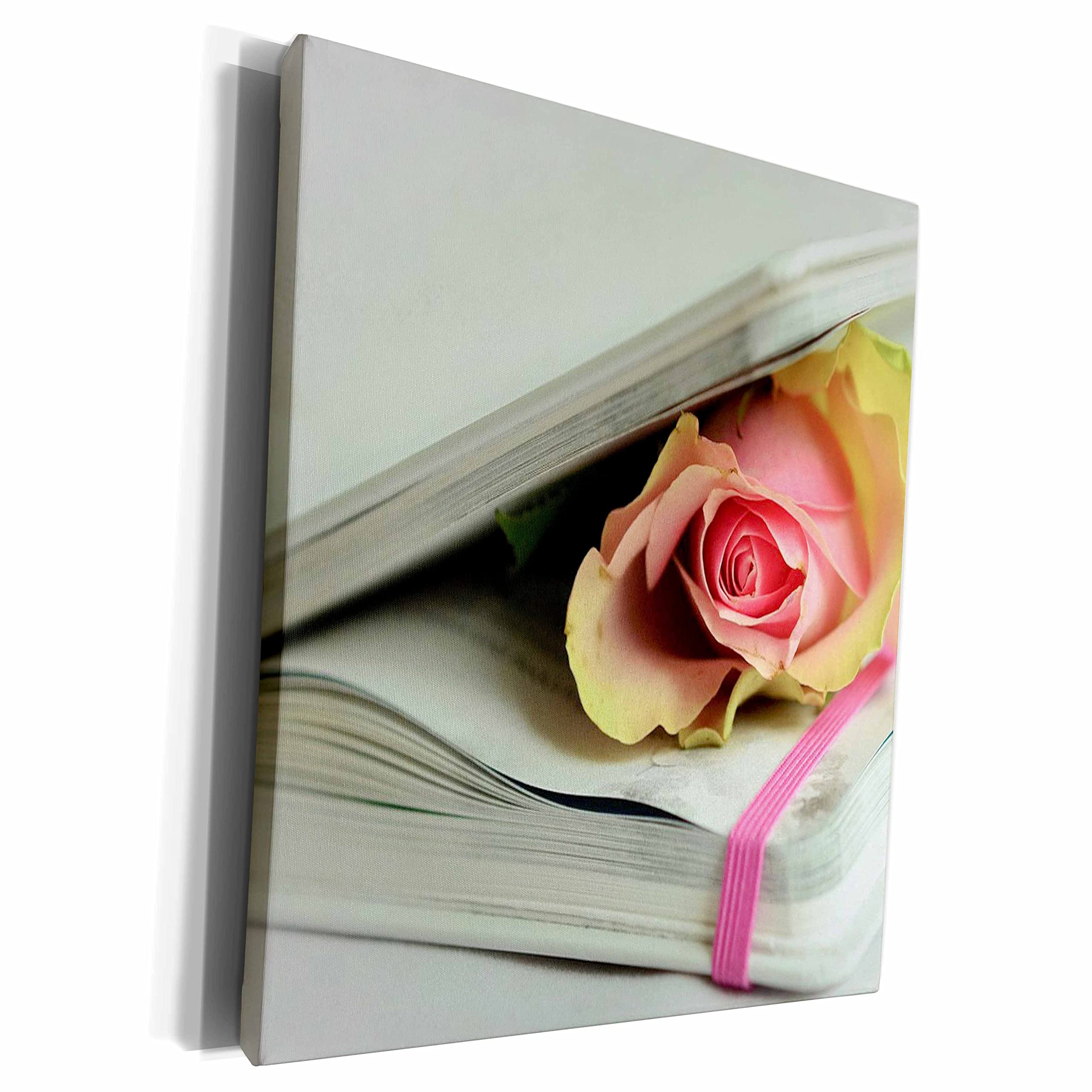 Premium Museum-Grade Canvas Wrap - Romantic Love Story with Pink Rose Jr Art Print - Perfect for Home Decor, Living Room, Bedroom & Office Wall Art