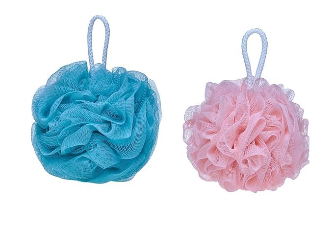 Premium Tifurko Bath Sponge - Exfoliating Round Loofah Body Scrubber for Shower & Bath (Pack of 2) | Gentle Skin Cleansing & Massage | Perfect for Daily Body Wash & Spa Relaxation
