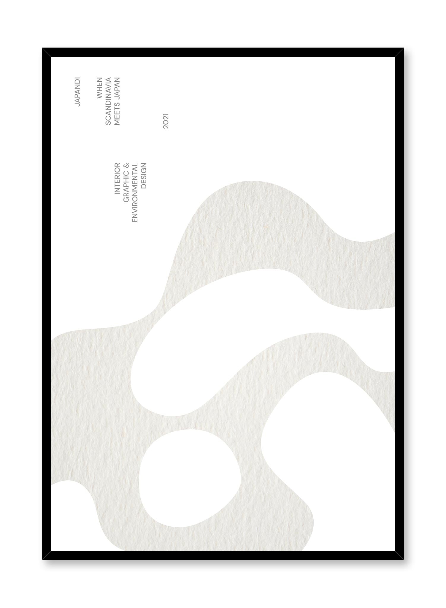 Japandi Style Minimalist Wall Art Poster - Scandinavian Japanese Fusion Decor for Living Room, Bedroom & Office