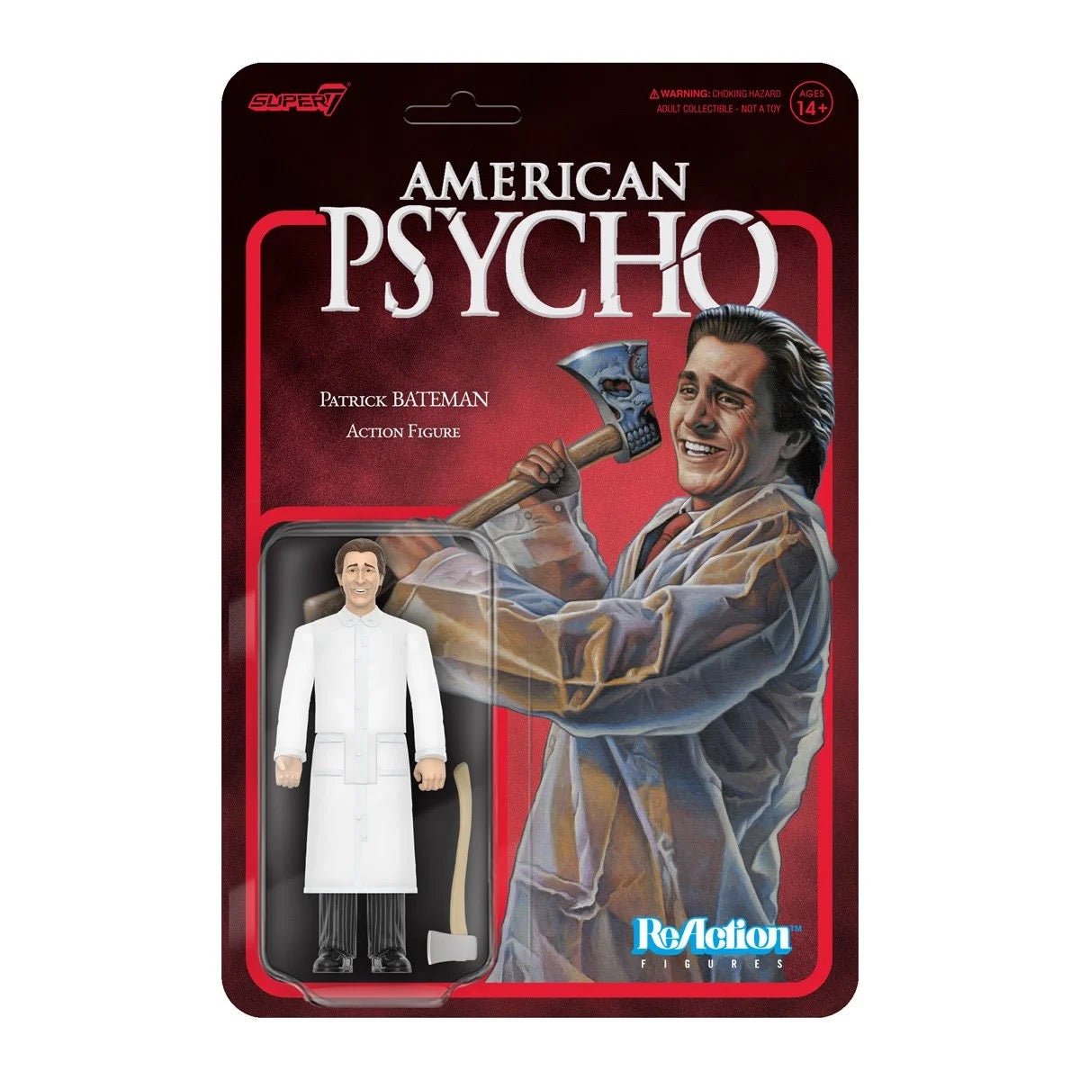 American Psycho Patrick Bateman Raincoat 3.75 Inch ReAction Figure - Collectible Movie Character Toy for Display & Pop Culture Fans