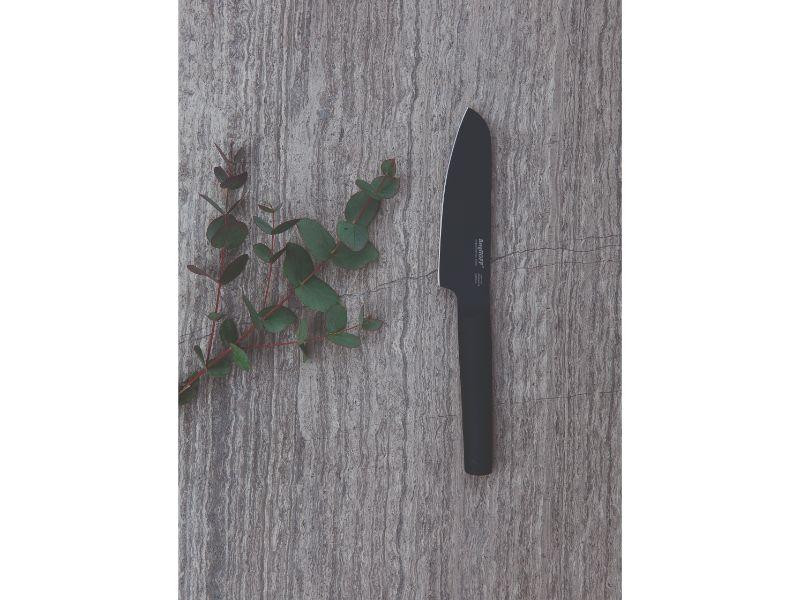 BergHOFF Ron 2-Piece Vegetable and Paring Knife Set - Black Stainless Steel Kitchen Knives for Precise Chopping & Peeling | Perfect for Home Cooking, Meal Prep & Professional Chefs