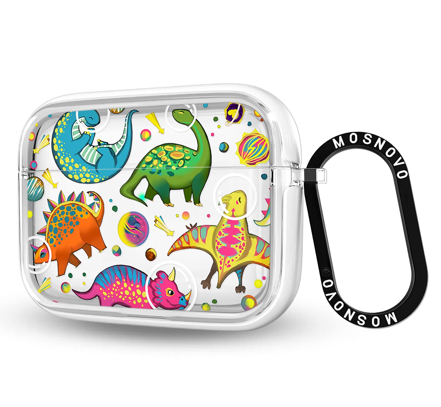 MOSNOVO Shockproof AirPods Pro Case - Cute Dinosaur Design Hard Protective Cover for Apple AirPods Pro 2nd/1st Generation - Durable Dual Layer Bumper Case for Women Men - Perfect for Gym, Travel & Daily Use