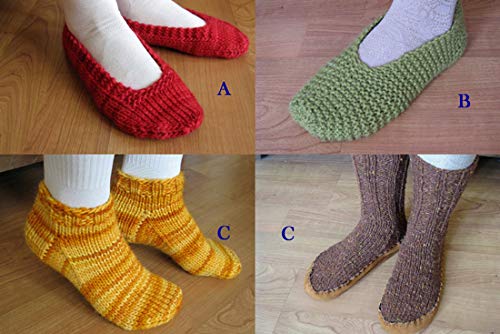 107 Pairs of Cozy Knit Slippers - Pure & Simple Handmade Footwear for Home, Spa & Relaxation | Warm Winter House Shoes for Men & Women