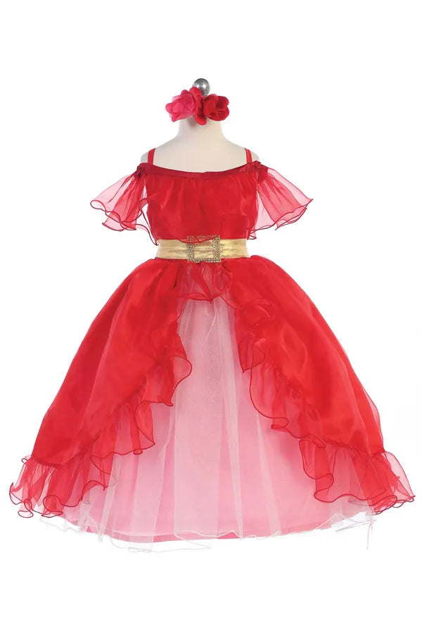 Elena Princess Dress for Girls - Elegant Fairy Tale Costume for Birthday Parties, Halloween, and Dress-Up Play | Size 1236