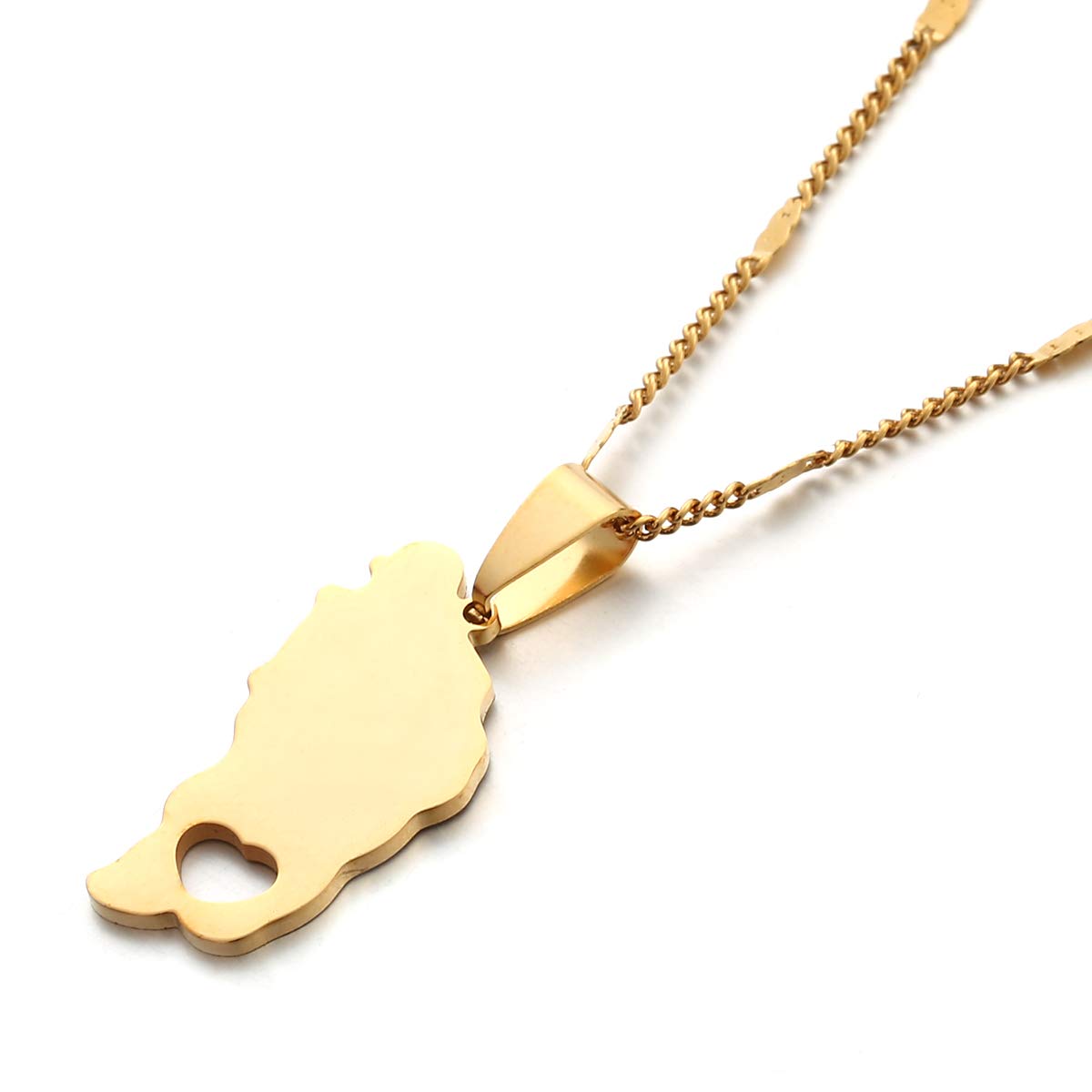 Dominica Map Charm Pendant Necklace - Unique Dominican Souvenir Gift for Travel Lovers & Island Enthusiasts - Perfect for Birthdays, Anniversaries & Cultural Celebrations