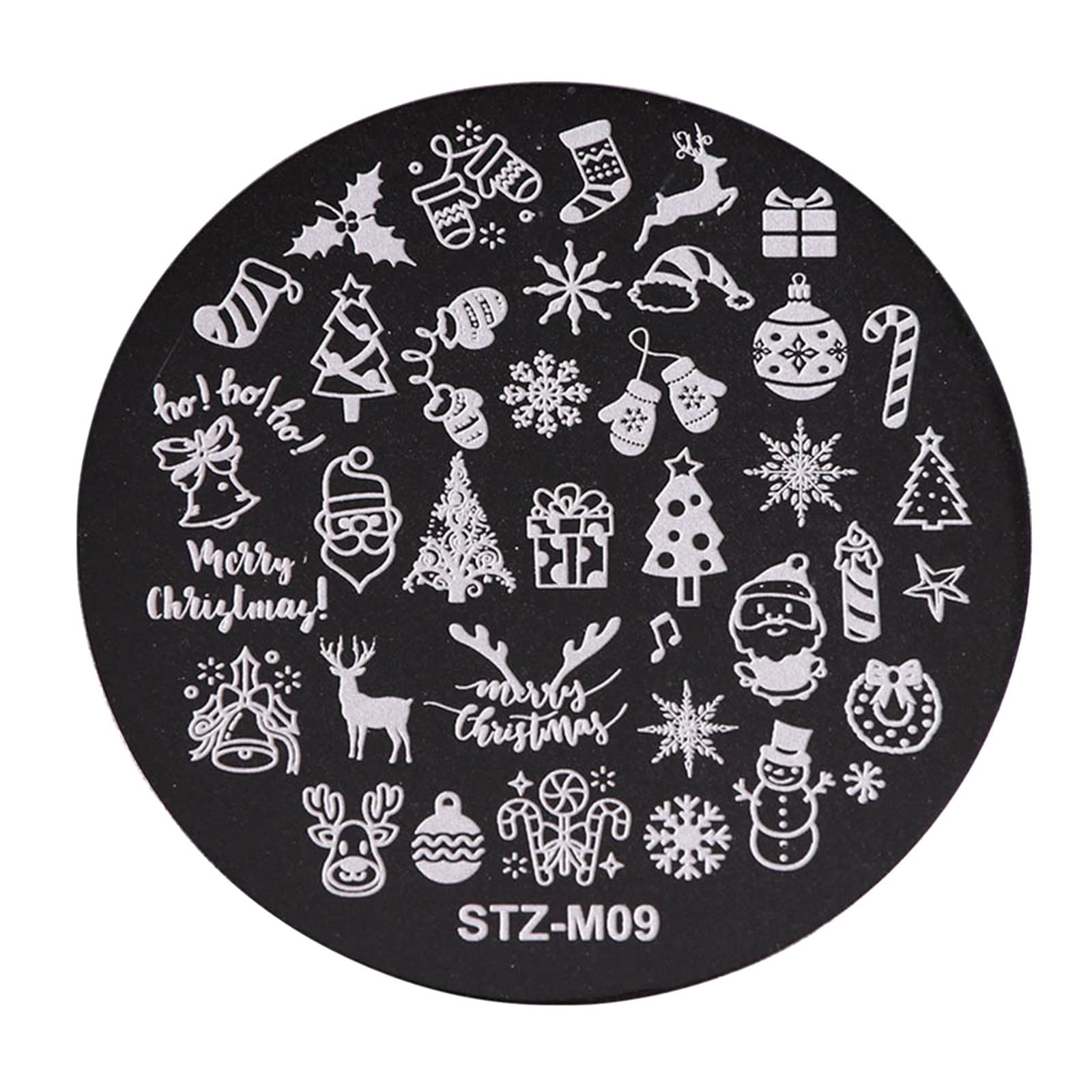 Christmas Nail Stamping Plates Kit - 10PCS Holiday Manicure Plates with Snowflake, Tree & Festive Designs - Easy DIY Nail Art Stamping Kit for Christmas Party, Gift Giving & Winter Nail Decoration