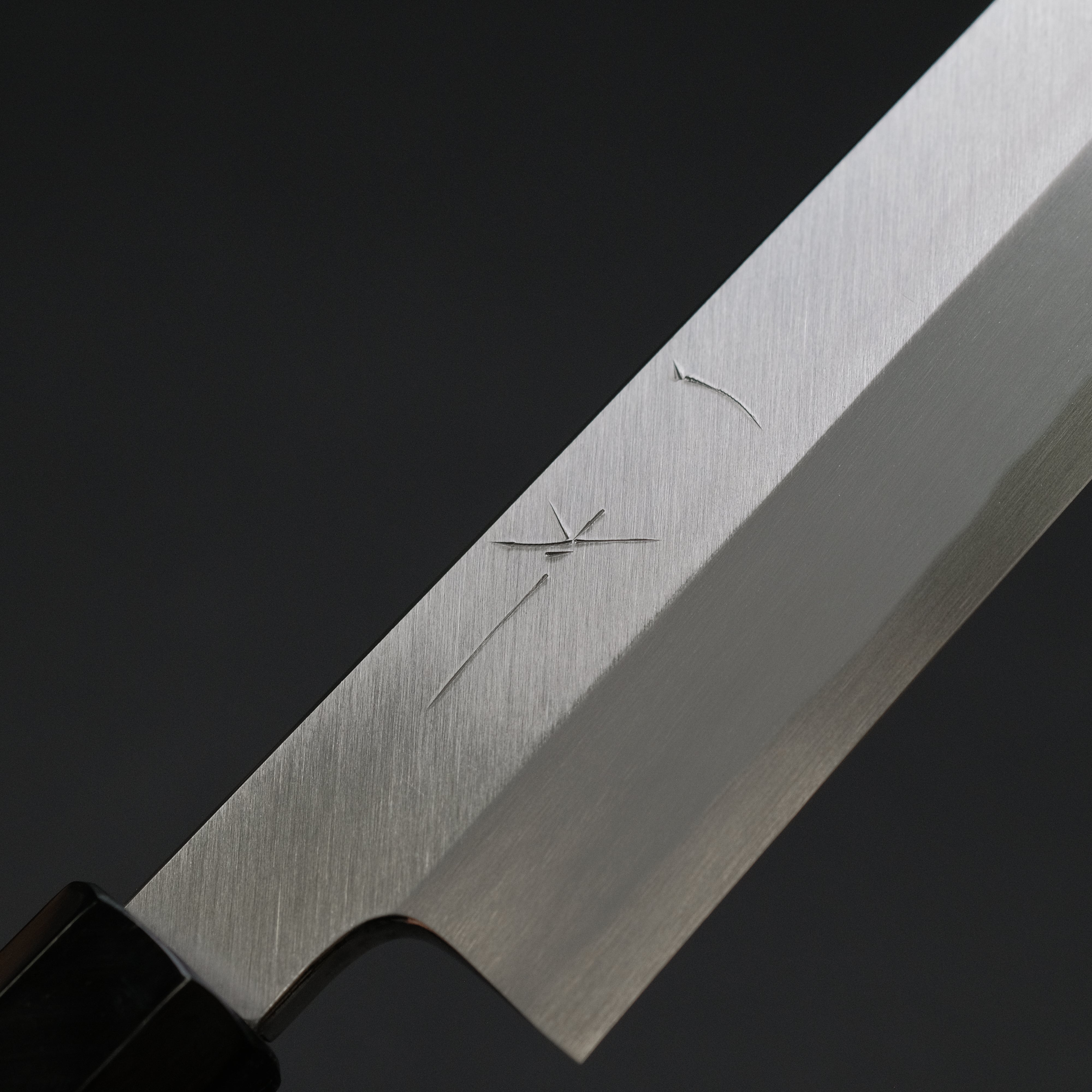 Hitohira Kikuchiyo Manzo Blue #2 Yanagiba Sakimaru Sushi Knife 300mm - Japanese Ho Wood Handle with Saya - Perfect for Sushi Chefs & Japanese Cuisine Preparation