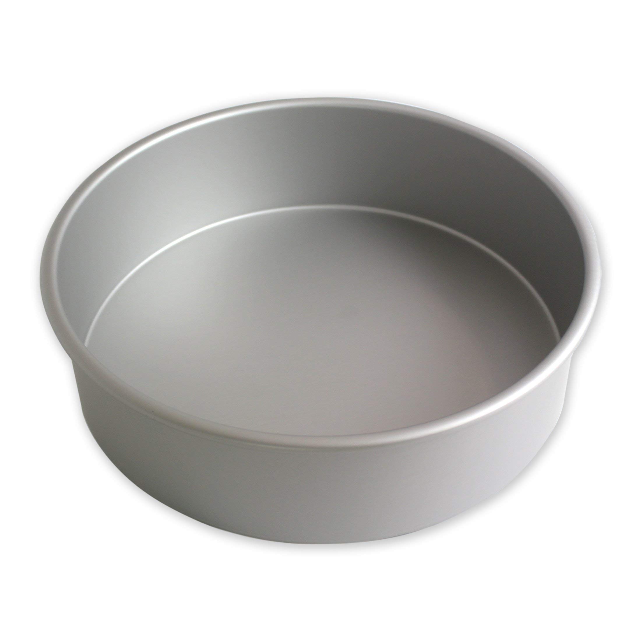 PME 12-Inch Round Cake Pan - Non-Stick Baking Pan for Cakes, Pies & Desserts - Professional Grade Grey Aluminum Cake Pan - Perfect for Birthday Cakes, Wedding Cakes & Home Baking