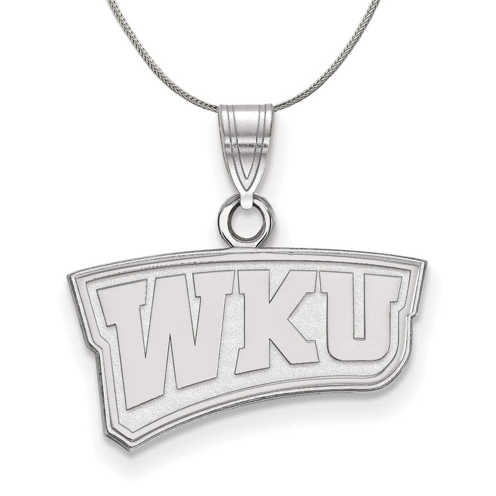 Sterling Silver Black Bow Pendant Necklace - Perfect for Gifts & Western Kentucky U. Fans