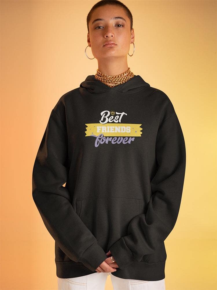 Best Friends Forever Quote Hoodie for Women - Cute & Comfortable Pullover Sweatshirt | Perfect for Gifts, Matching Outfits & Casual Wear