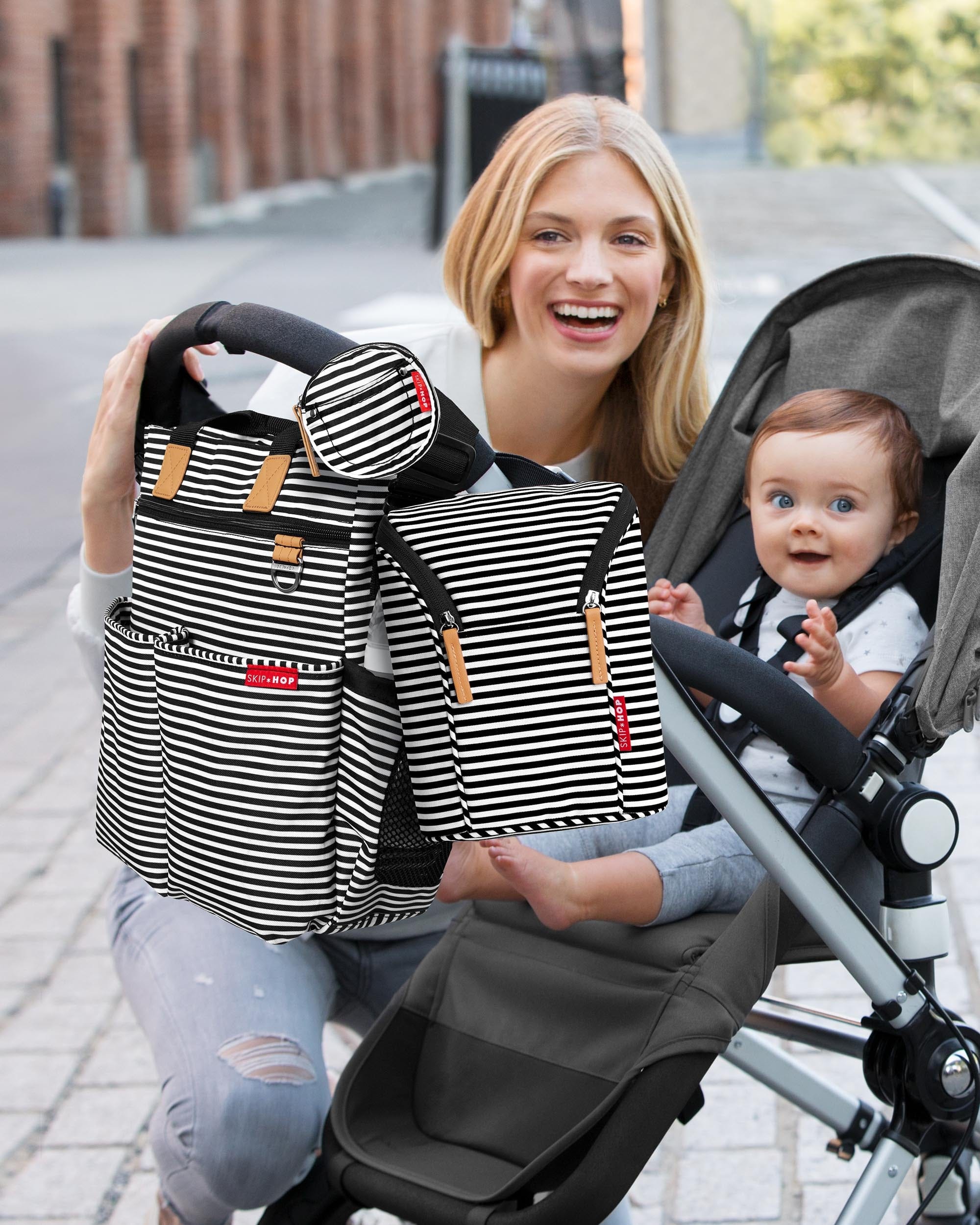Skip Hop Grab & Go Double Bottle Bag - Insulated Baby Bottle Holder for Twins, Perfect for Daycare, Travel & On-the-Go Parents - BPA-Free & Leak-Proof Design