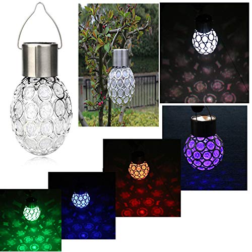 Waterproof Solar Powered Rotatable LED Round Ball Lights for Outdoor Garden, Camping, Patio, and Backyard Decor - Perfect for Hanging, Pathway, and Landscape Lighting