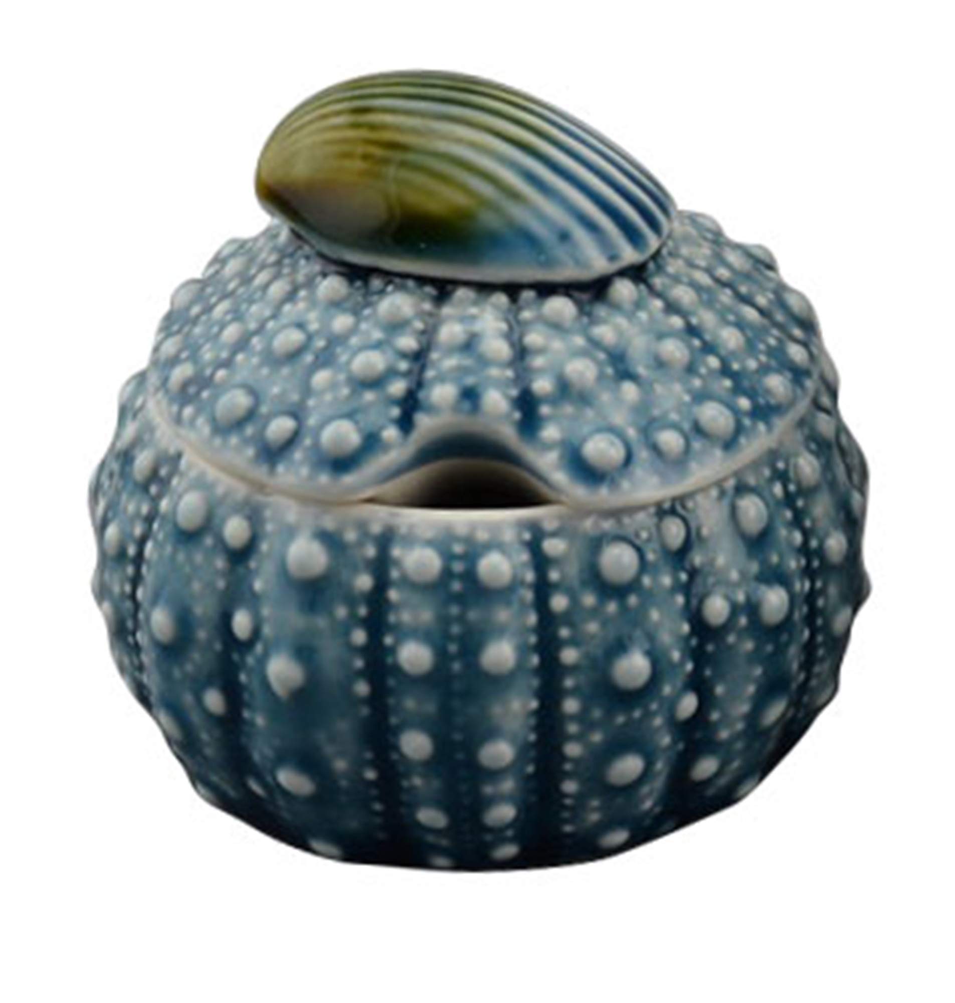 Blue Sky Ceramics Blue Urchin Sugar Bowl with Lid - Handcrafted Ceramic Sugar Container for Coffee, Tea & Desserts - Unique Multi-Colored Design (14883) - Perfect for Home, Kitchen & Gift Giving