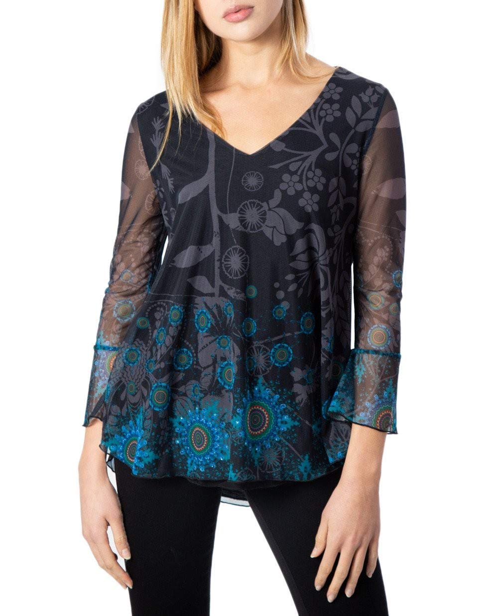 Desigual Women's Long Sleeve T-Shirt - Stylish Casual Top for Everyday Wear | Perfect for Work, Outings & Layering