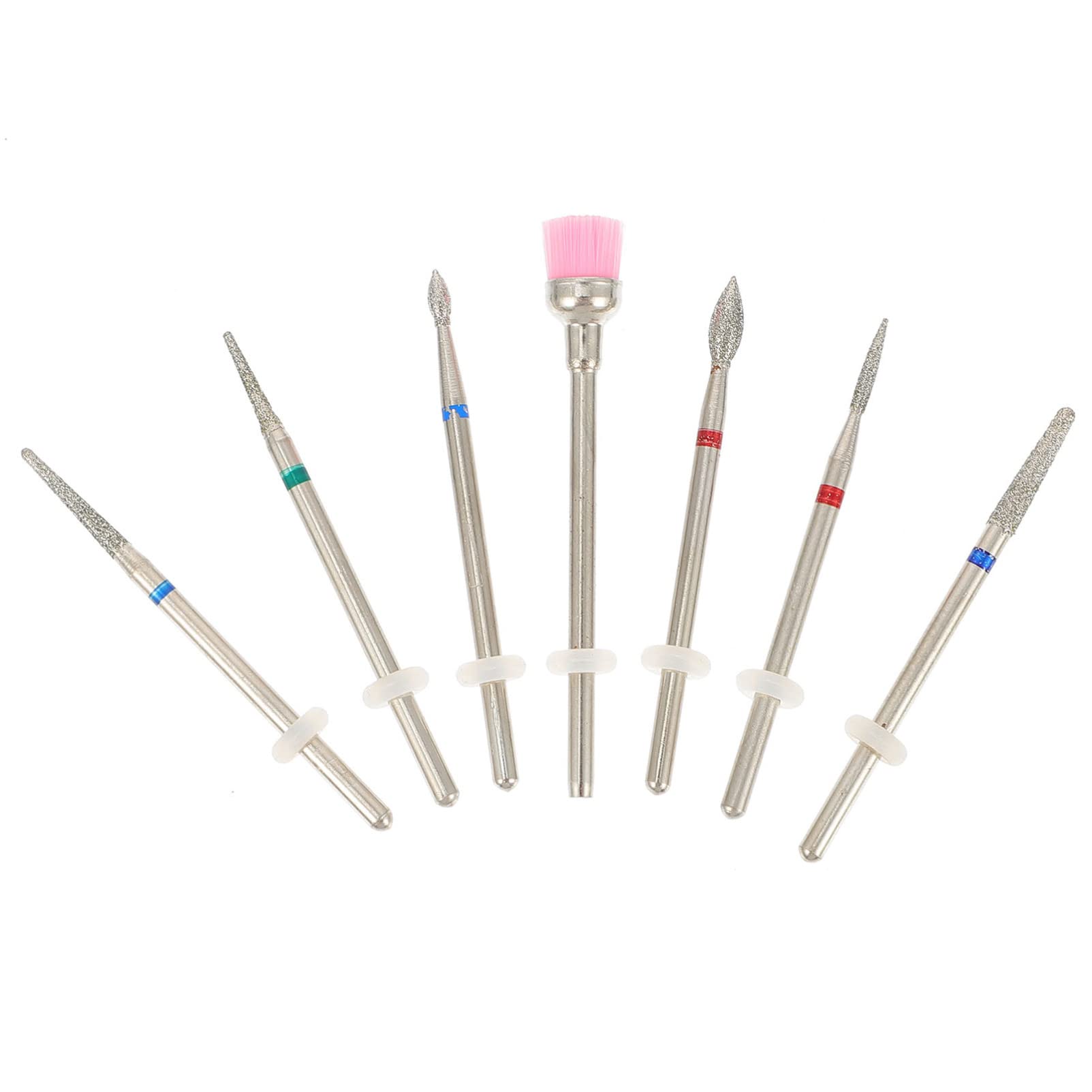 KALLORY Professional 7-Piece Nail Drill Bits Set - Tungsten Steel Nail File & Grinding Heads for Acrylic Nails, Pedicure & Manicure - Electric Nail File Accessories for Home Salon & Professional Use - Perfect for Gel Polish Removal, Nail Extension & Nail Art