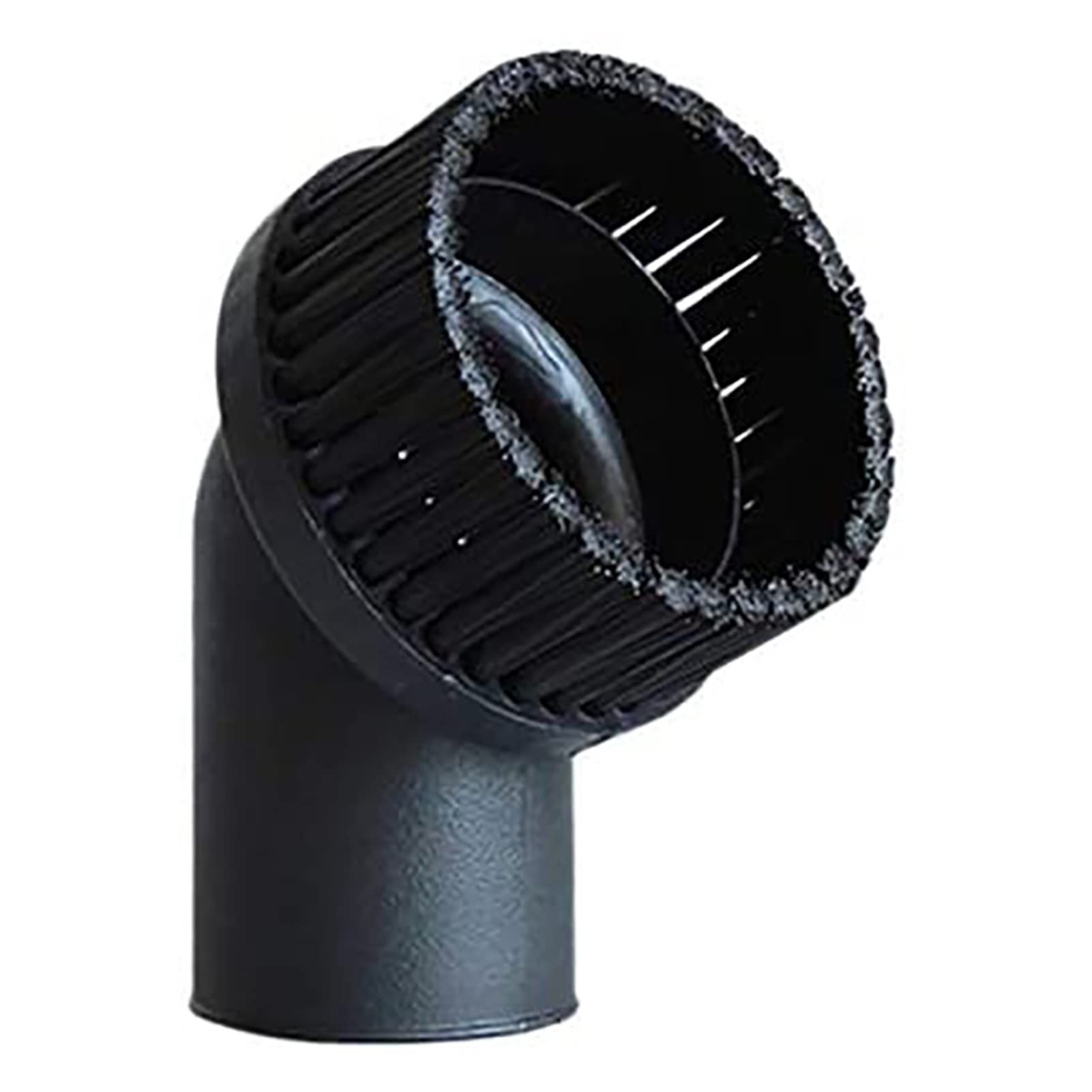 JIAOJIAO Industrial Vacuum Cleaner Nozzle Set - 44mm Round Brush & Flat Attachment, Durable Vacuum Accessories for Commercial & Home Use (Black) - Perfect for Workshop, Garage, and Heavy-Duty Cleaning
