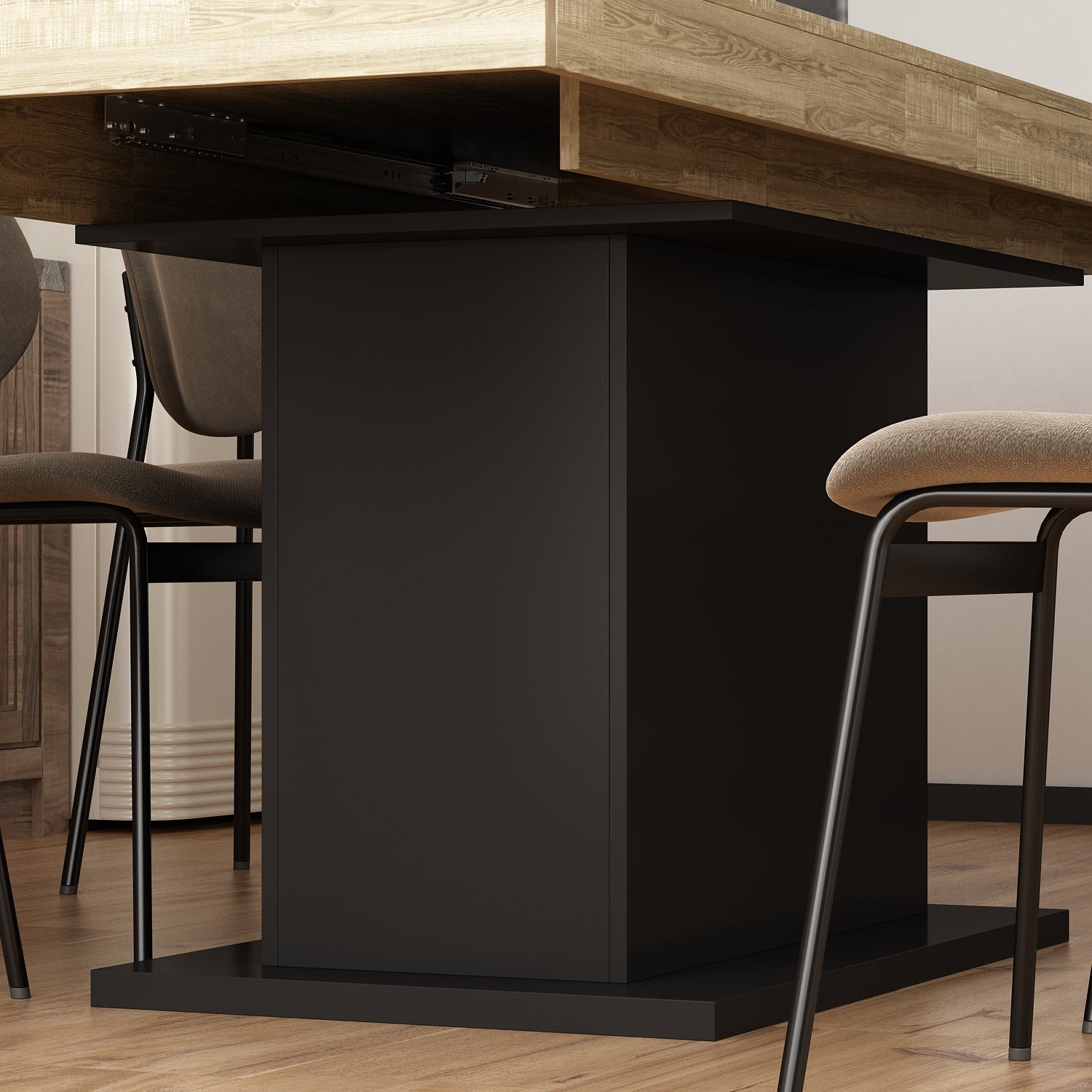 78.7W Extendable Dining Table - Convertible Conference Desk & Workstation for Home Office, Meetings, and Small Spaces