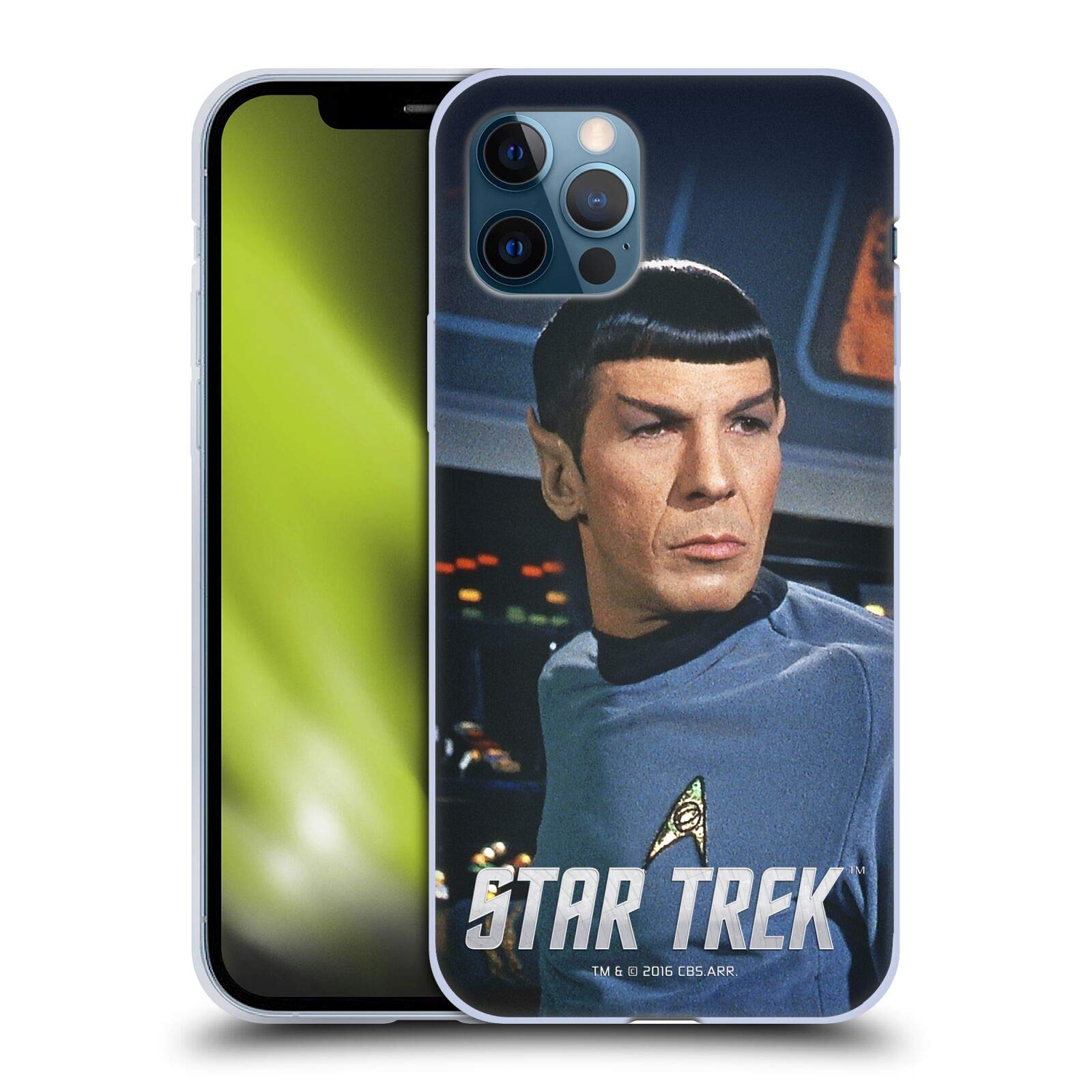 Officially Licensed Star Trek Spock Soft Gel Case for Apple iPhone 12 & 12 Pro - Durable Protective Phone Cover with On The Bridge Design | Perfect for Trekkies, Sci-Fi Fans & Everyday Use