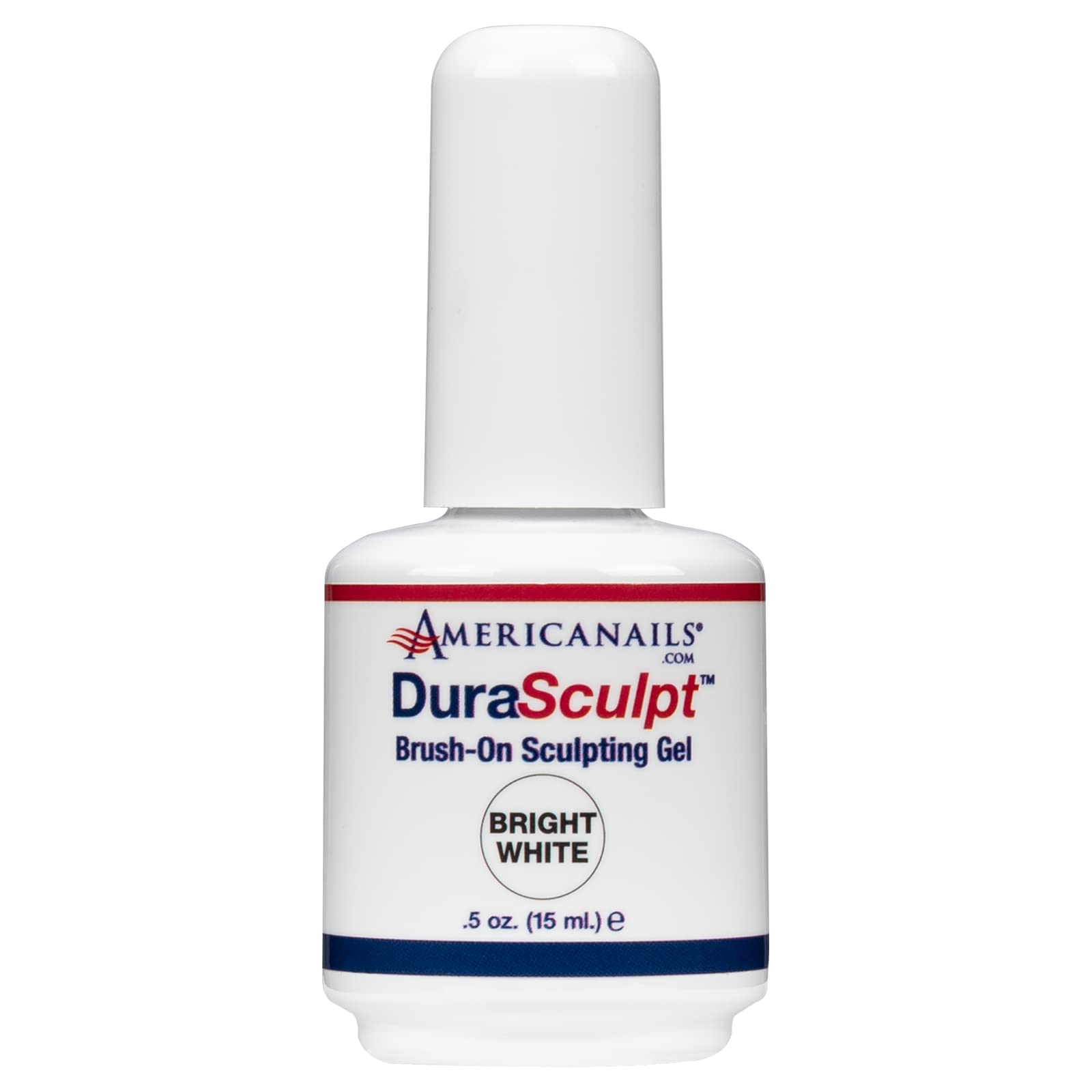 Americanails DuraSculpt Brush-On Sculpting Gel – Professional Soak-Off Builder Gel for Nail Extensions, Self-Leveling LED Gel Polish, 30-Second Cure Under LED Lamp (Bright White) – Perfect for Salon & DIY Nail Art, Manicures & Strong Natural-Looking Nail Enhancements
