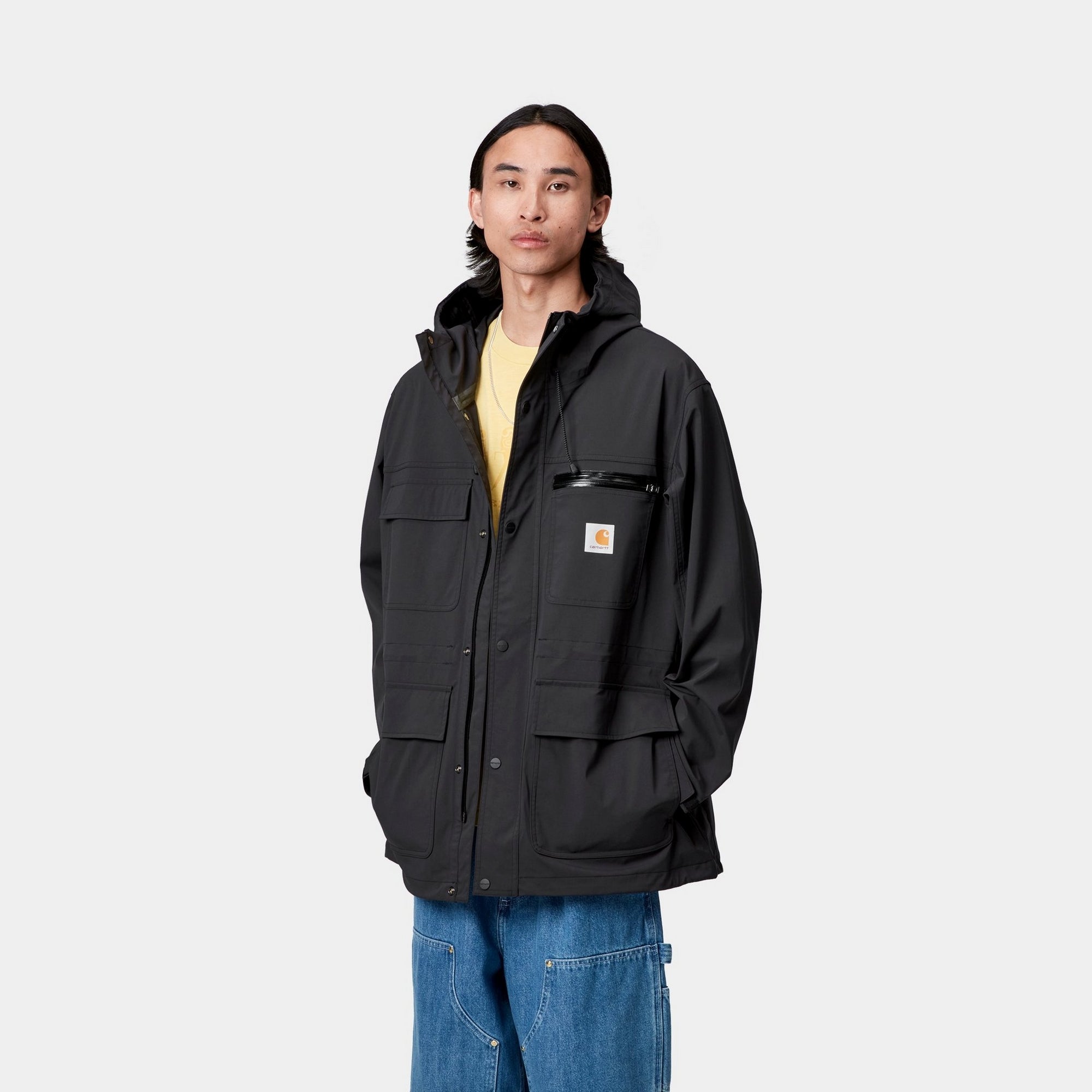 Bowden Jacket - Black Waterproof Windbreaker for Men & Women | Outdoor Hiking, Running, Travel | Lightweight & Durable