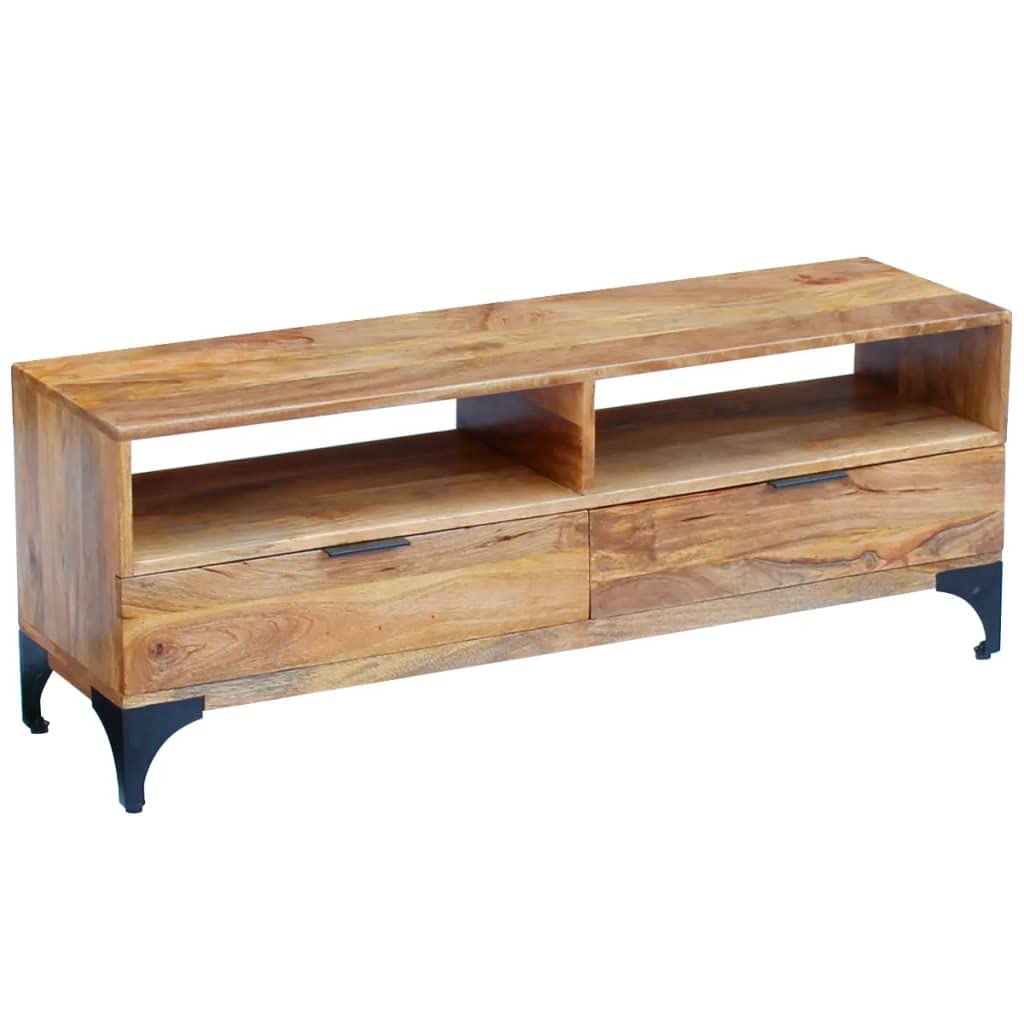 Premium Mango Wood TV Stand for Living Room - 47.2