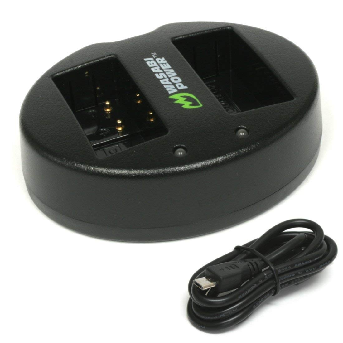 Wasabi Power Dual USB Battery Charger for Panasonic DMW-BLC12 - Fast Charging for Cameras & Devices - Perfect for Travel & Photography