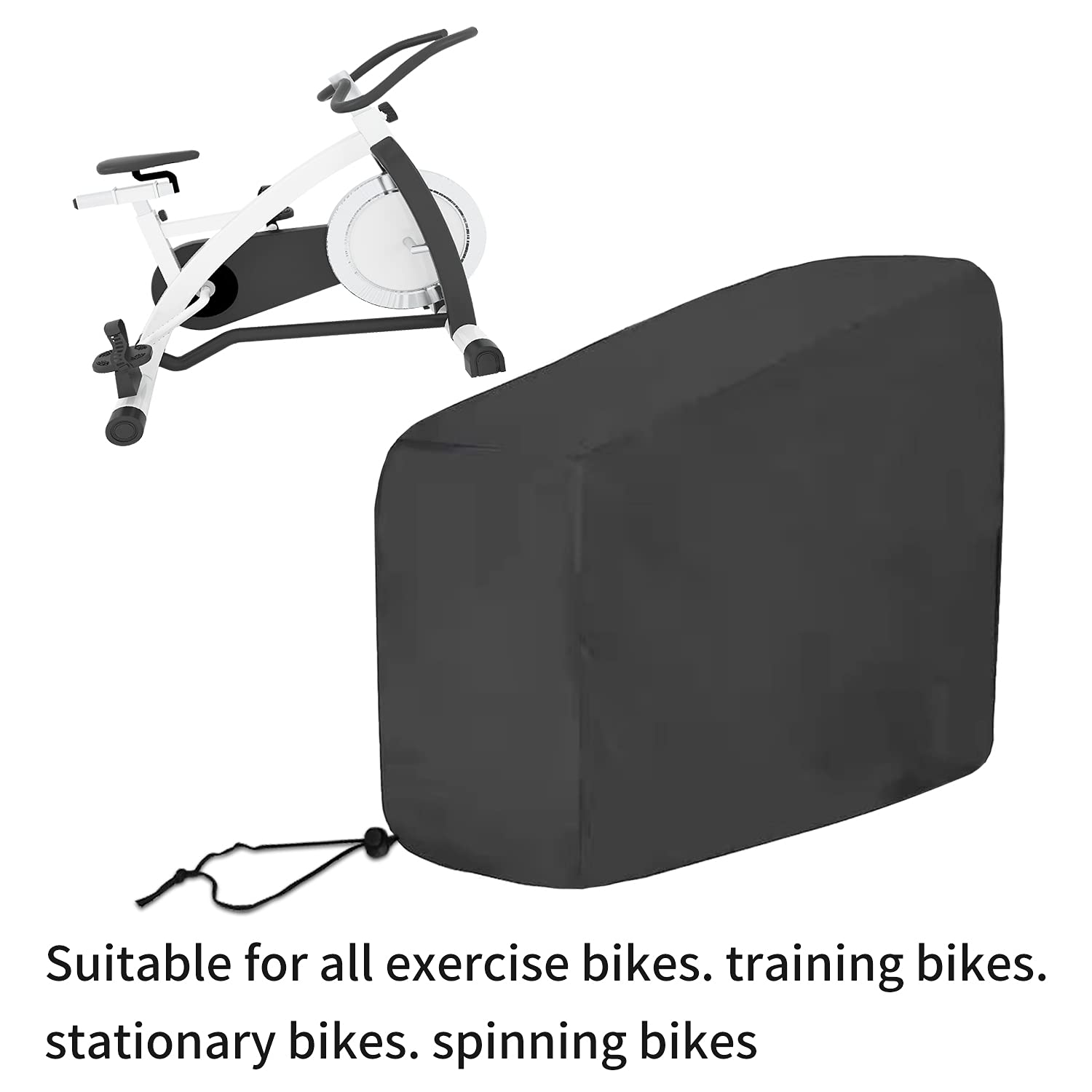 Waterproof Exercise Bike Cover for Indoor & Outdoor Use - Durable Spin Bike, Gym, Fitness, Training, Upright & Stationary Bike Protection - Perfect for Home Gym Equipment Storage & Weatherproofing