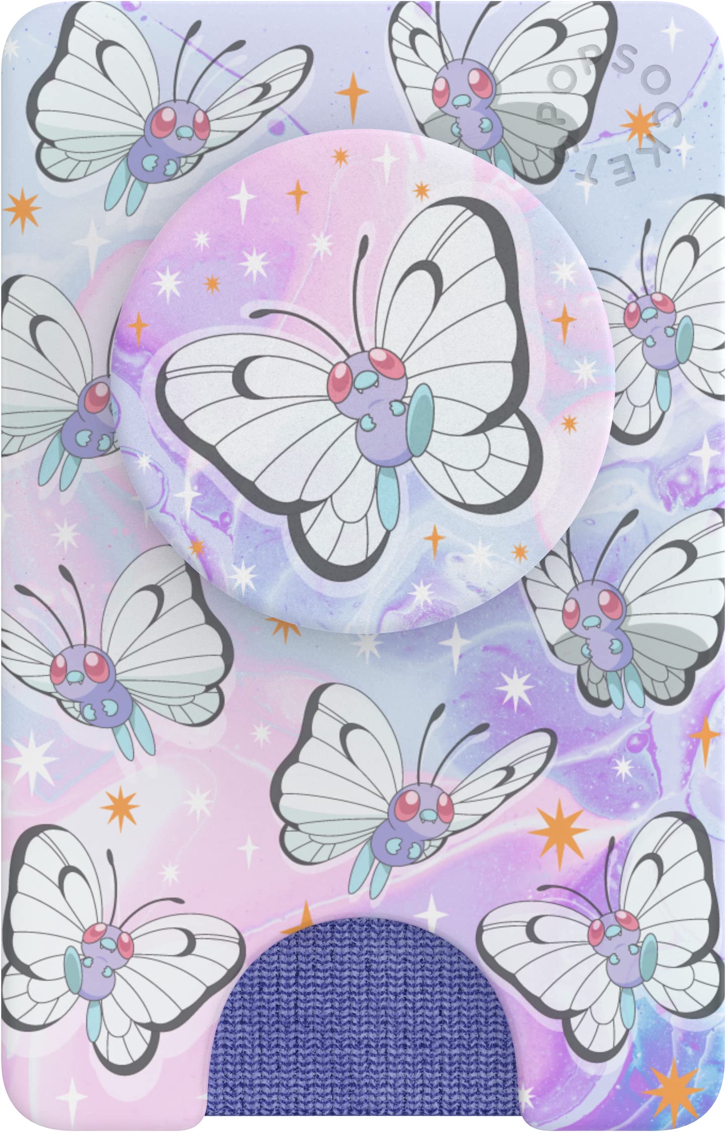 PopSockets Expanding Phone Grip & Wallet - Card Holder for iPhone & Android | Cosmic Butterfree Design | Perfect for Commuting, Travel & Hands-Free Use