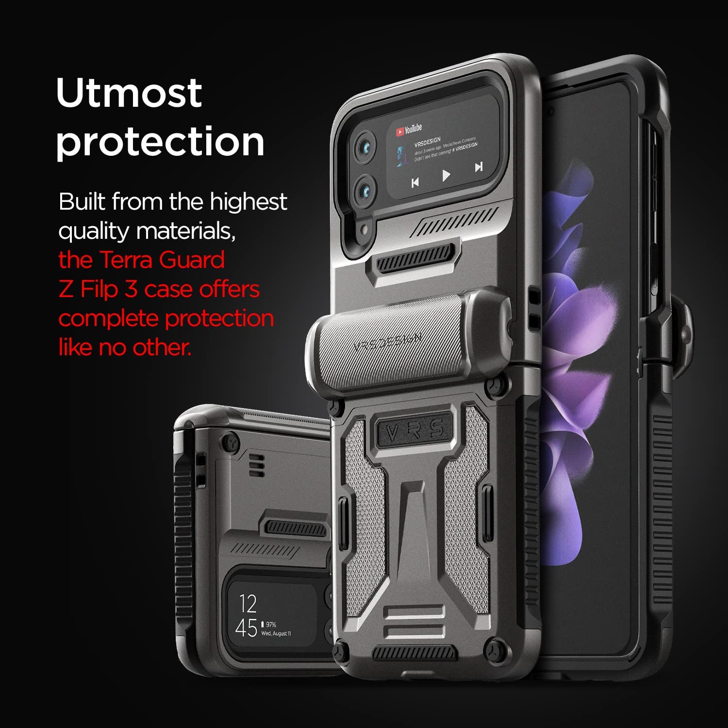 Samsung Galaxy Z Flip 3 Protective Case - Shockproof Heavy Duty Cover for Everyday Protection | Perfect for Work, Travel & Outdoor Activities
