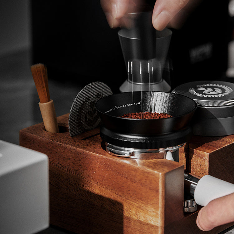 Premium Espresso Tamping Station with Built-in Organizer - Durable Coffee Bar Accessory for Home Baristas & Coffee Shops | Perfect for Espresso Preparation & Workspace Organization