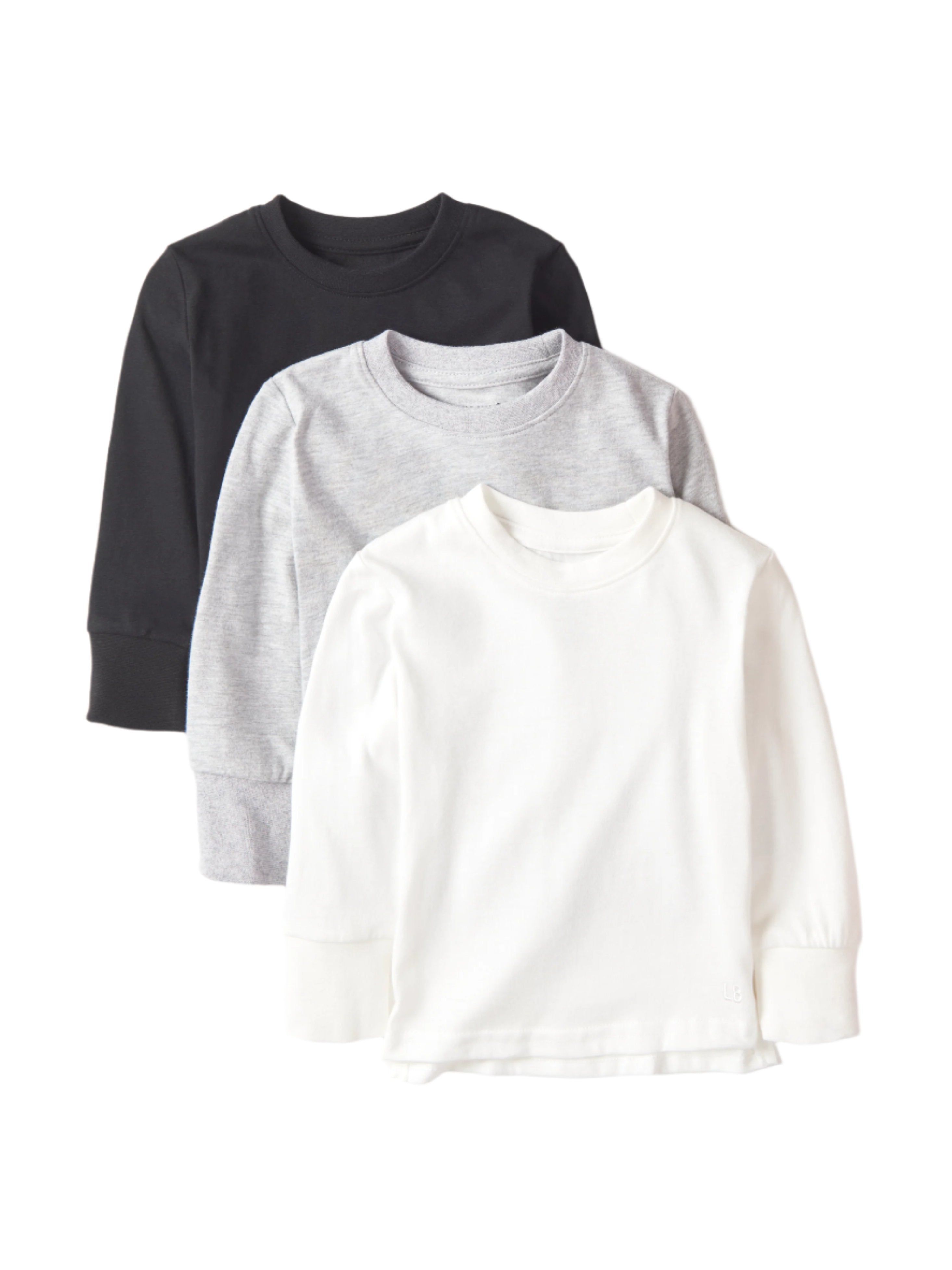 Premium Long Sleeve T-Shirts 3 Pack - Soft Cotton Basic Tees for Men & Women | Monochrome Neutral Colors | Perfect for Layering, Casual Wear & Office Outfits