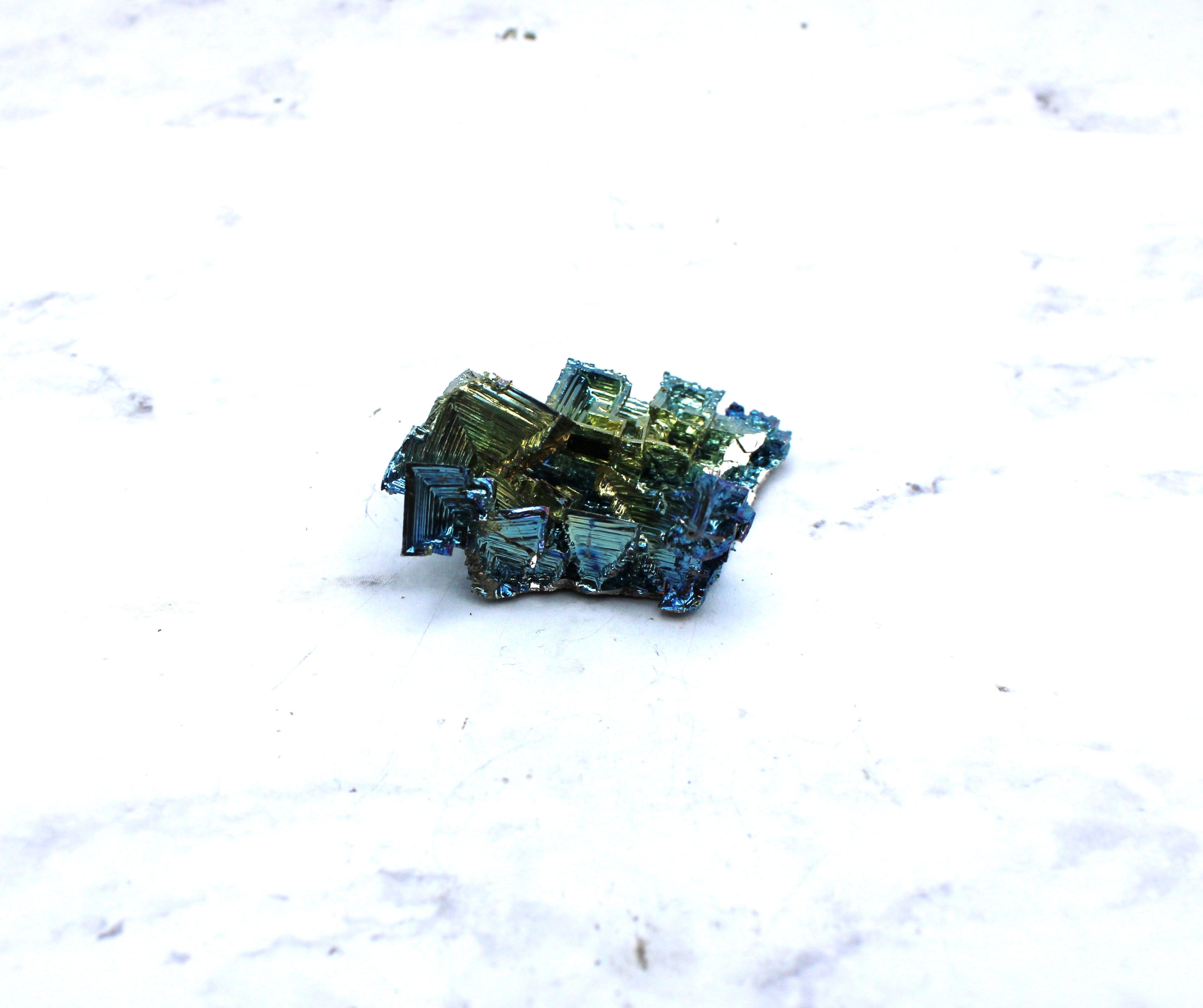 Bismuth Crystal Specimen - Natural Rainbow Metallic Mineral for Collectors & Science Enthusiasts | Perfect for Home Decor, Gift Giving & STEM Education