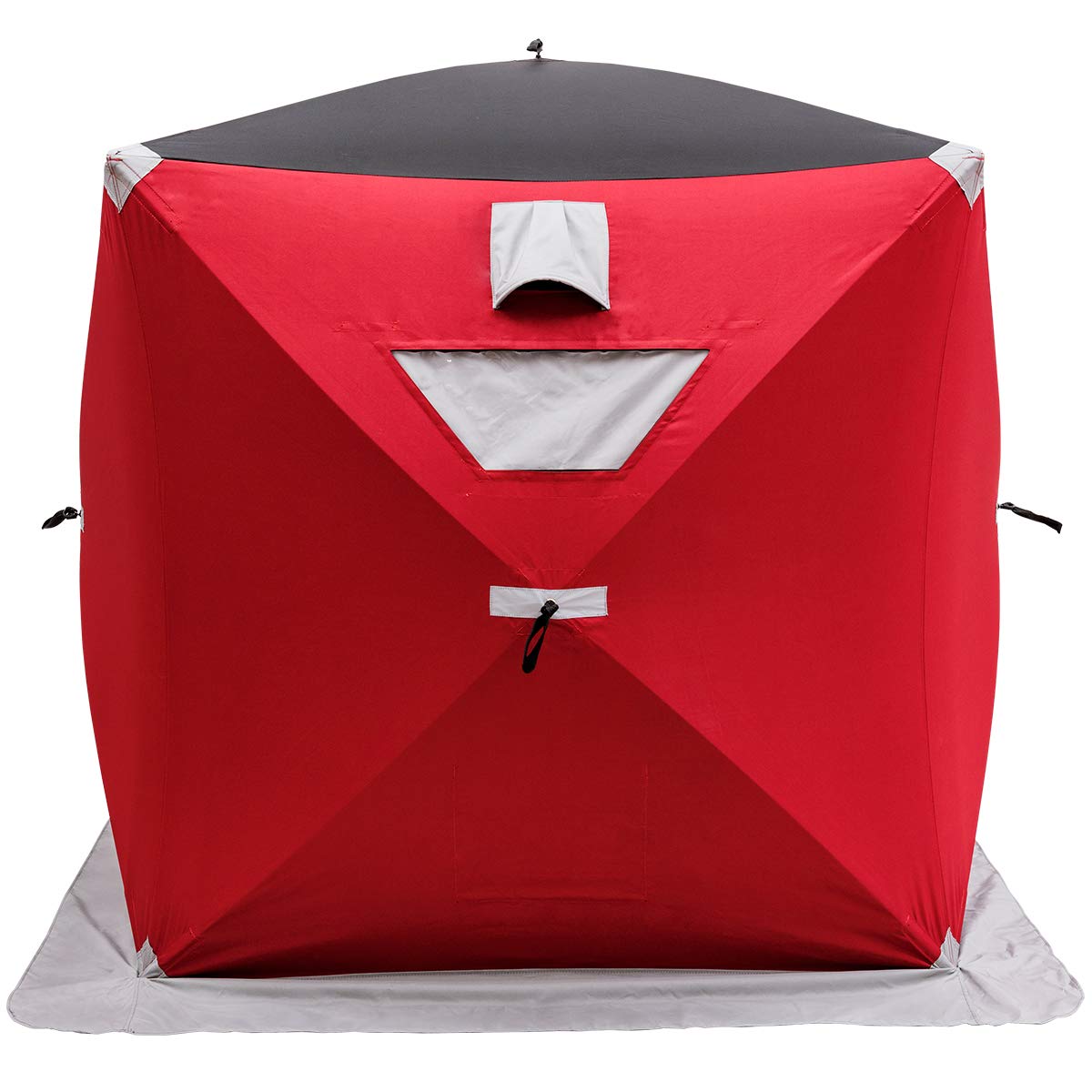 Portable Ice Fishing Shelter - Quick Pop-Up Tent with Carry Bag | Cold, Wind & Waterproof | Zippered Door & Storage Pockets | Great for Winter Fishing & Outdoor Camping