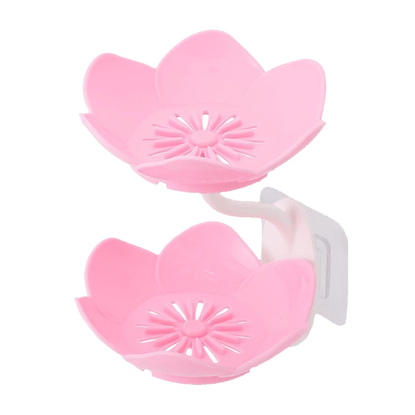 Double Layer Soap Holder with Clothes Stand - Durable Bathroom Organizer for Shower, Sink & Countertop (Pink, One Size) - Perfect for Small Spaces & Travel