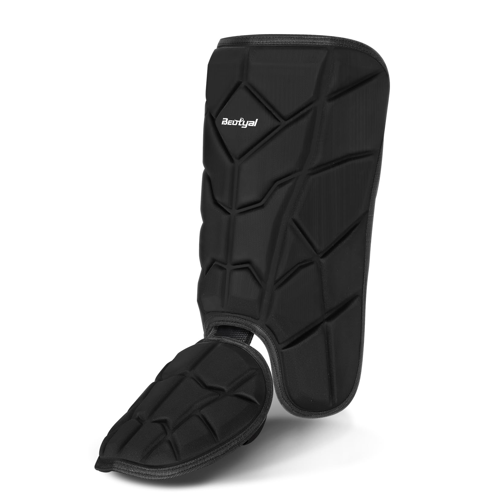 Youth Baseball & Softball Leg Guards - Adjustable Straps for Secure Fit | Protective Foot & Shin Guards for Hitting Practice & Games