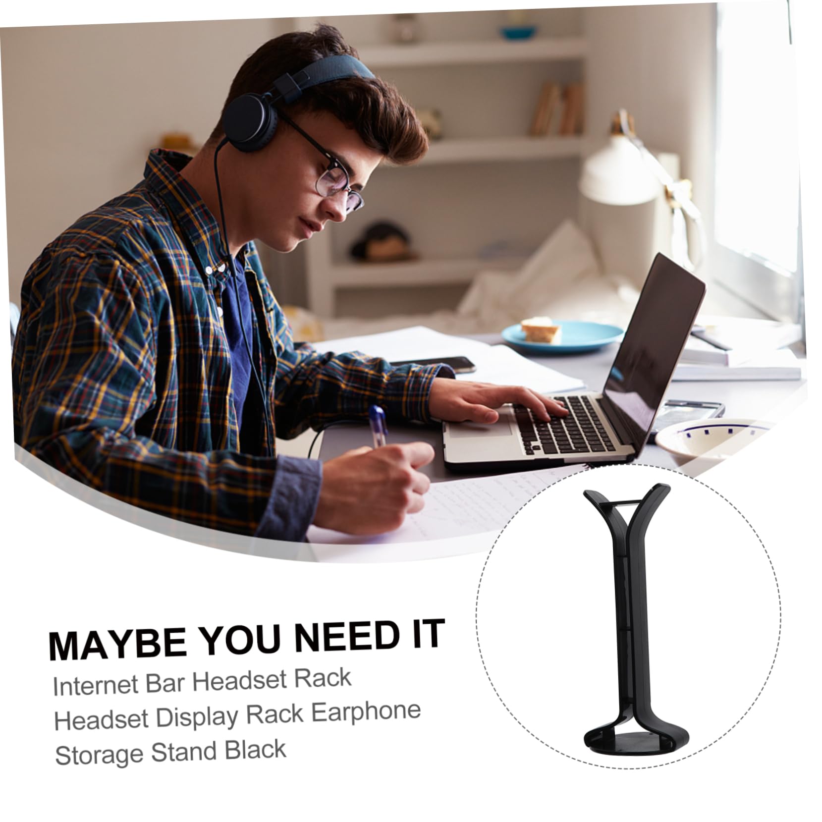 Uonlytech 3 Pack Headphone Display Stand - Premium Headset Holder for Desk, Shelf, or Store - Perfect for Organizing Wireless Earbuds, Gaming Headsets & Studio Headphones in Home, Office or Retail Display