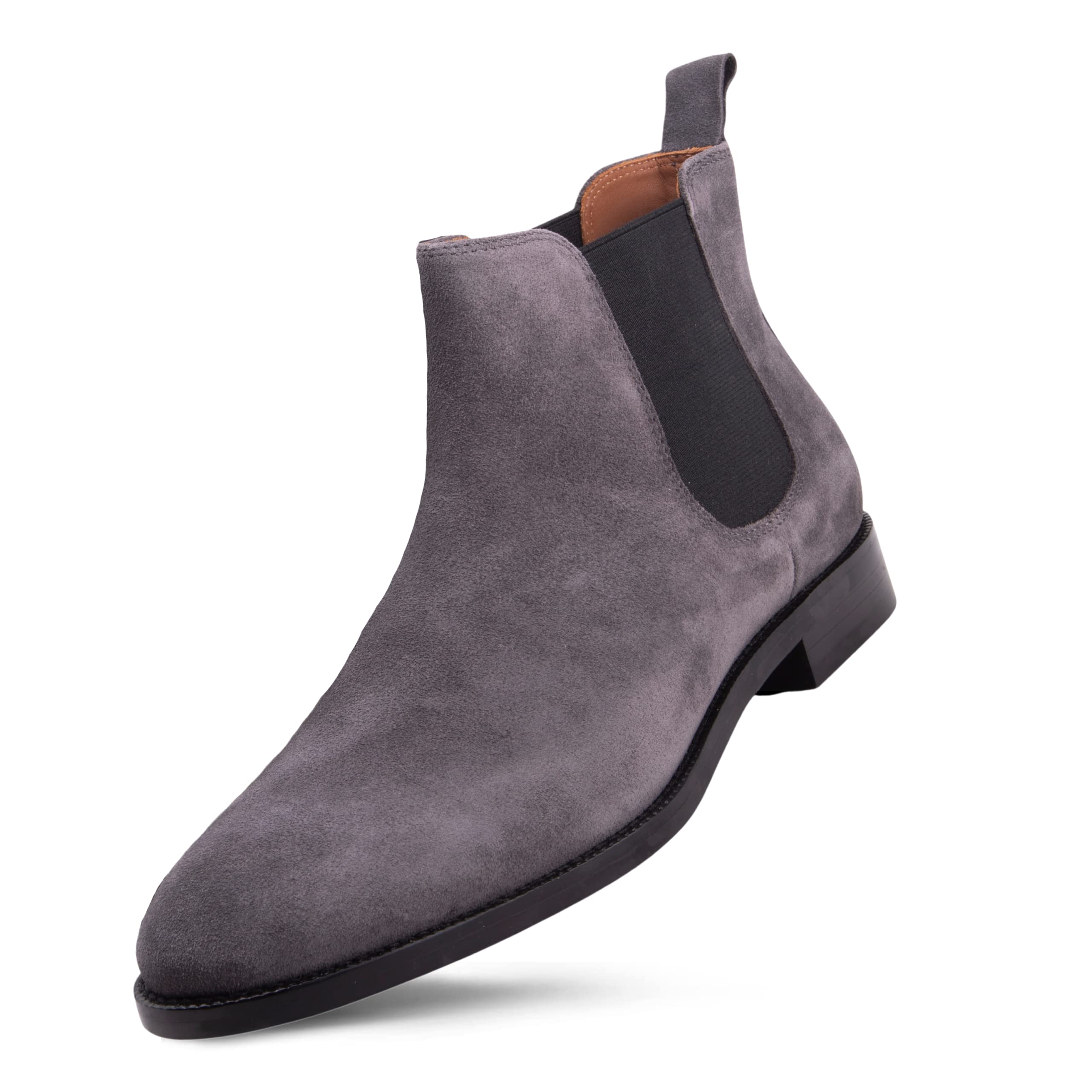 Dunross & Sons Men's Chelsea Dress Boots - Comfortable Leather Jayden Boots for Work, Casual & Formal Wear