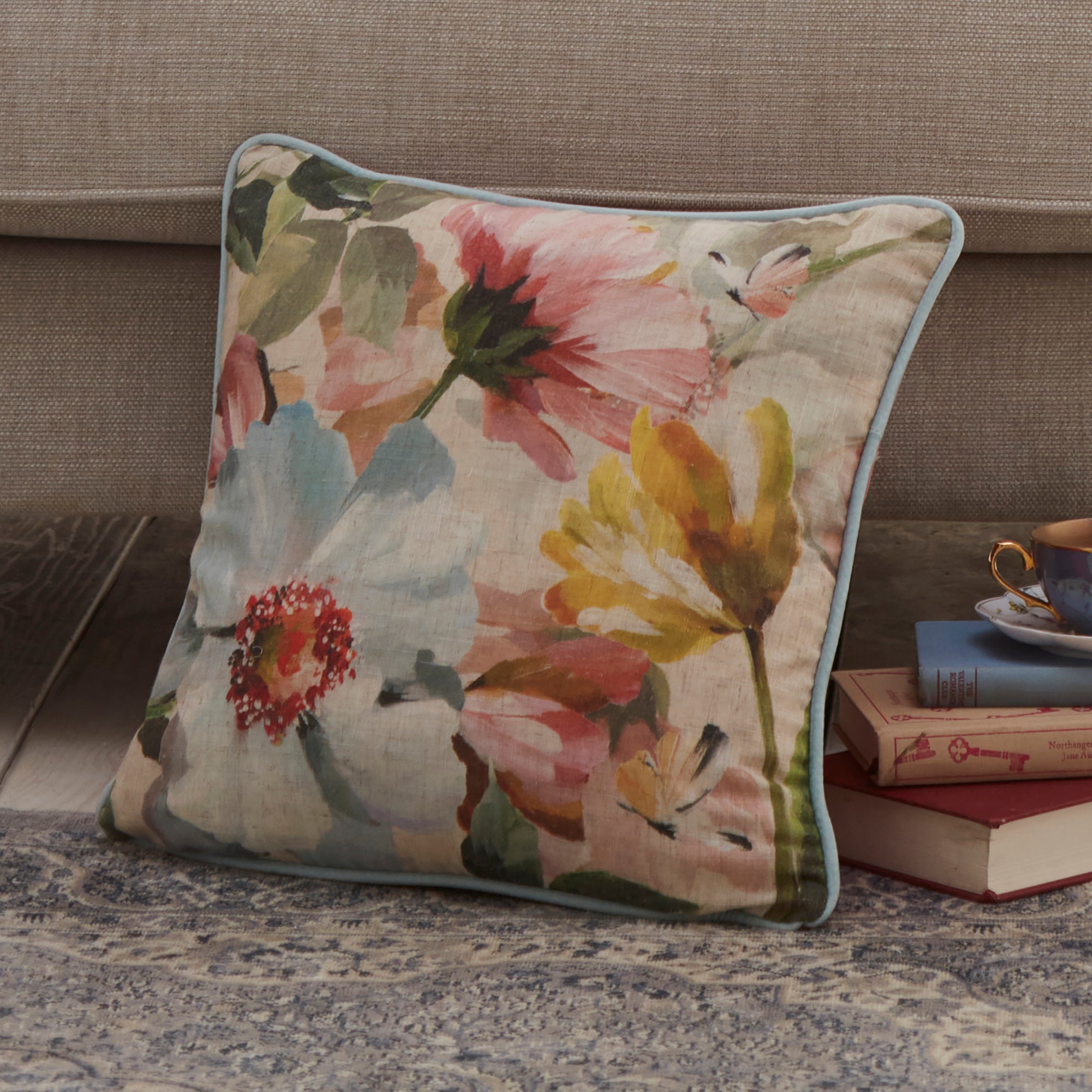 Appletree Heritage Serenity Cushion - Soft Duck Egg Blue Decorative Throw Pillow for Sofa, Bed & Home Decor - Perfect for Living Room, Nursery or Cozy Reading Nook