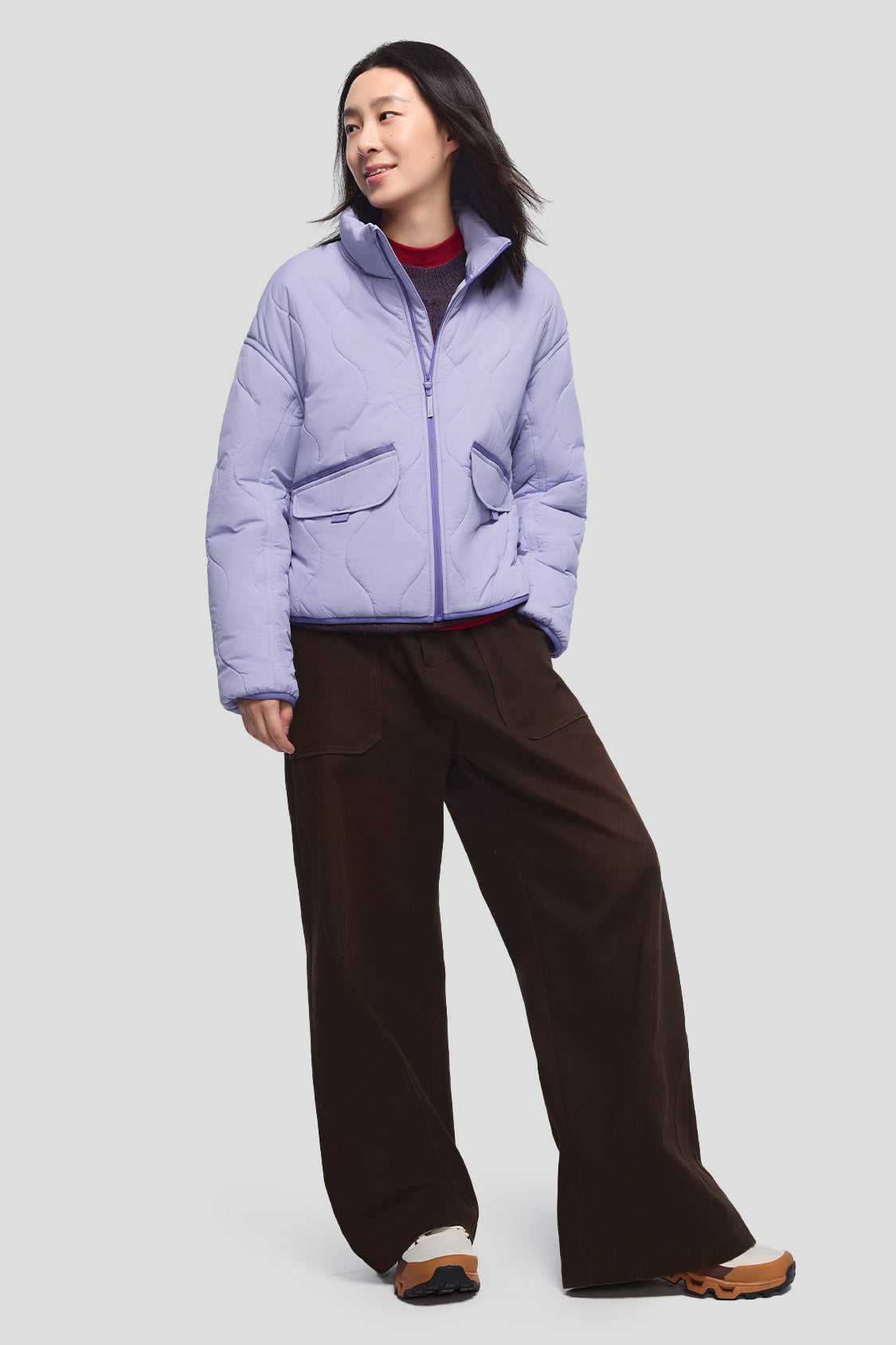 HeatStand Women's Midweight Jacket - Waterproof Windbreaker for Hiking, Travel & Outdoor Activities | Lightweight Insulated Coat for Fall & Winter