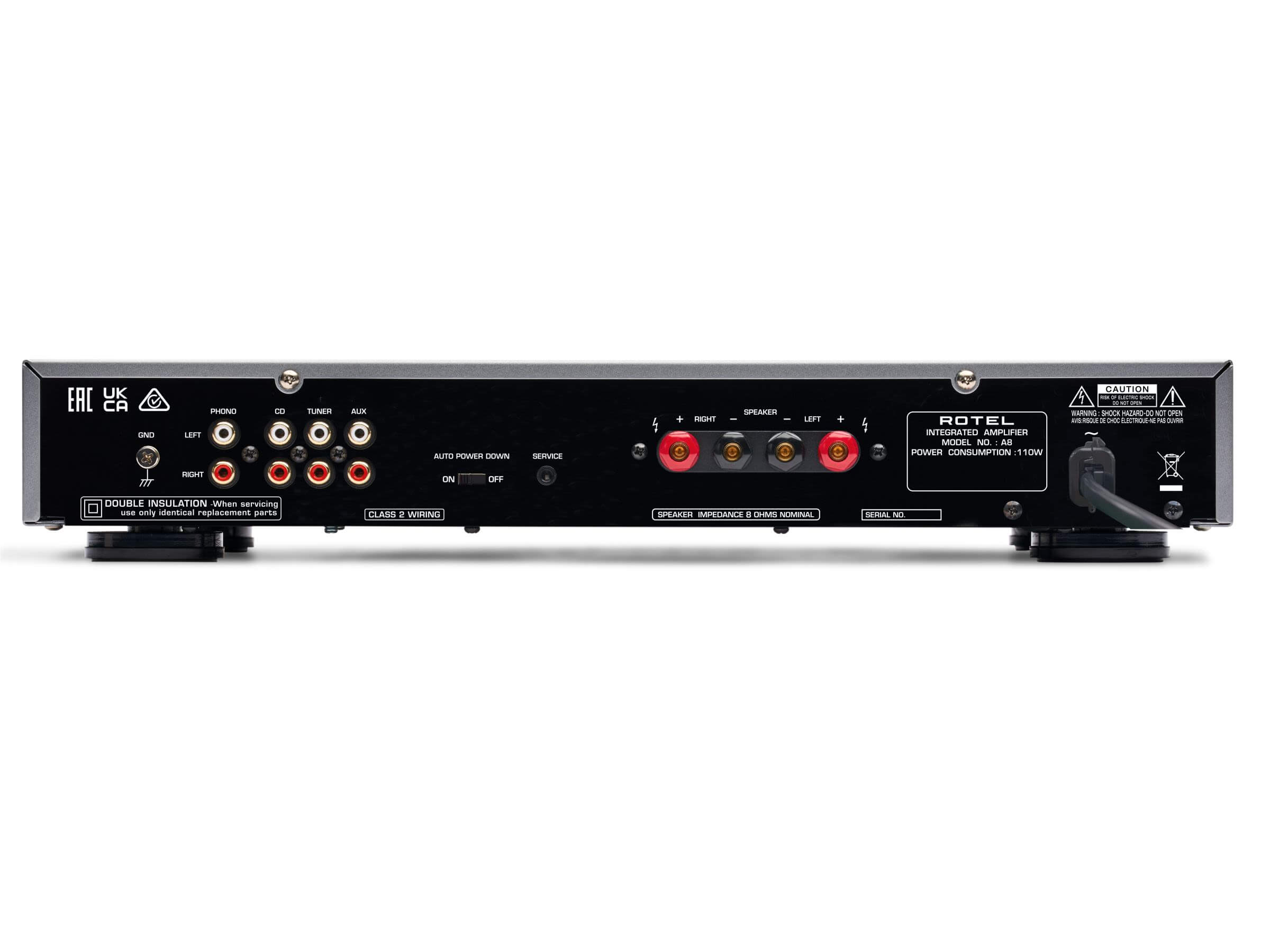 Rotel A8 Stereo Integrated Amplifier - High-Fidelity Audio for Home Theater & Music Listening