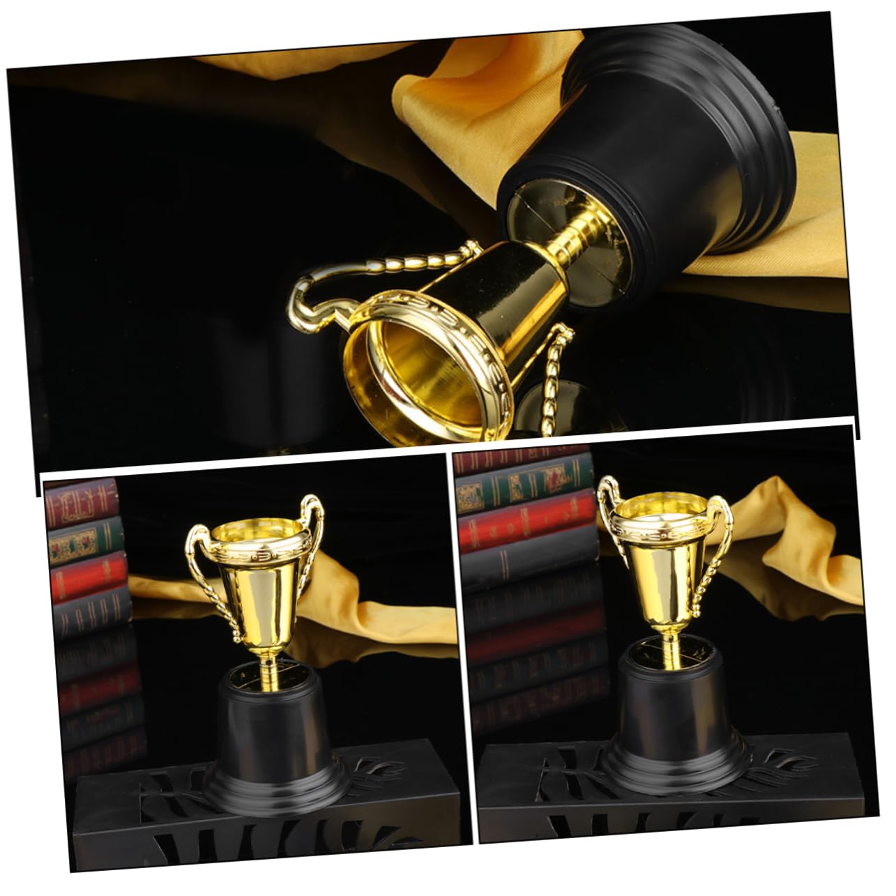 SUPVOX Kids Baseball Trophies - Mini Gold Award Cups for Children's Sports | Reusable Plastic Trophies for Little League, Baseball Tournaments & Youth Achievement Awards
